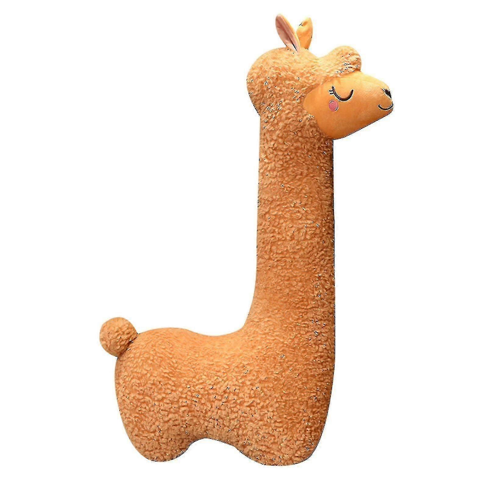 Fluffy Alpaca Plush Sofa Pillow Long Neck Stuffed Doll