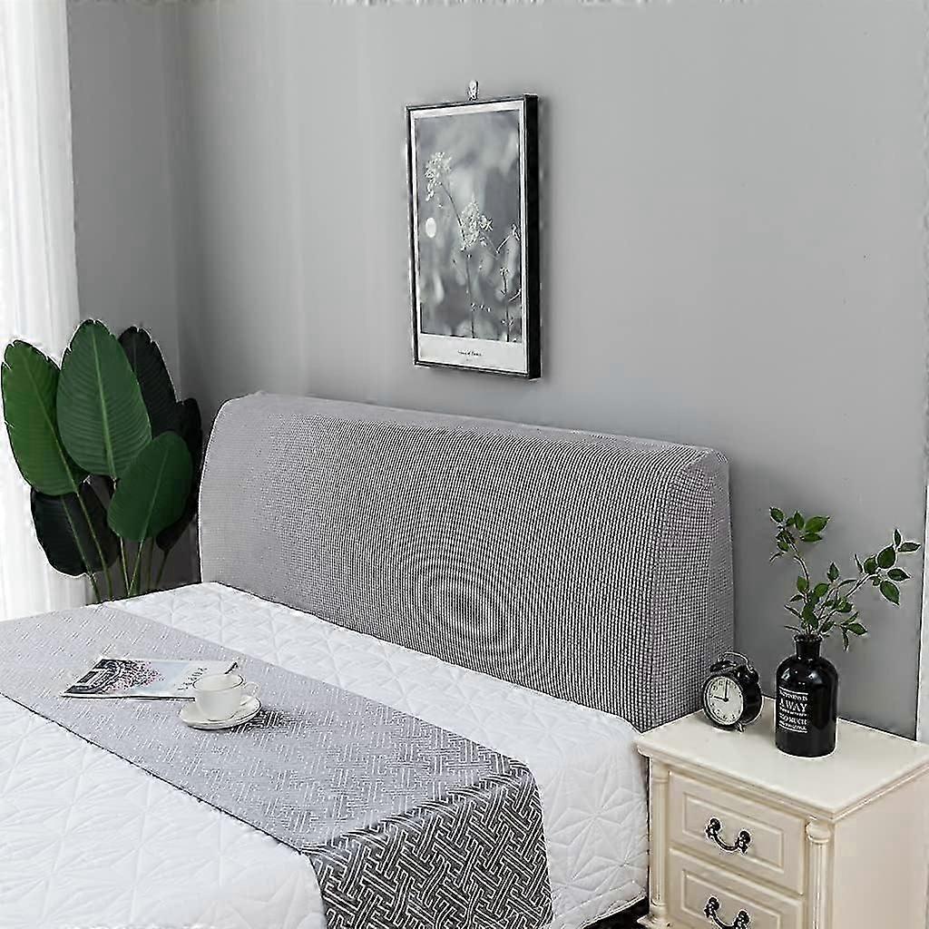 Stretch Solid Color Headboard Slipcover All-Inclusive Headboard Dustproof Cover Queen King Size