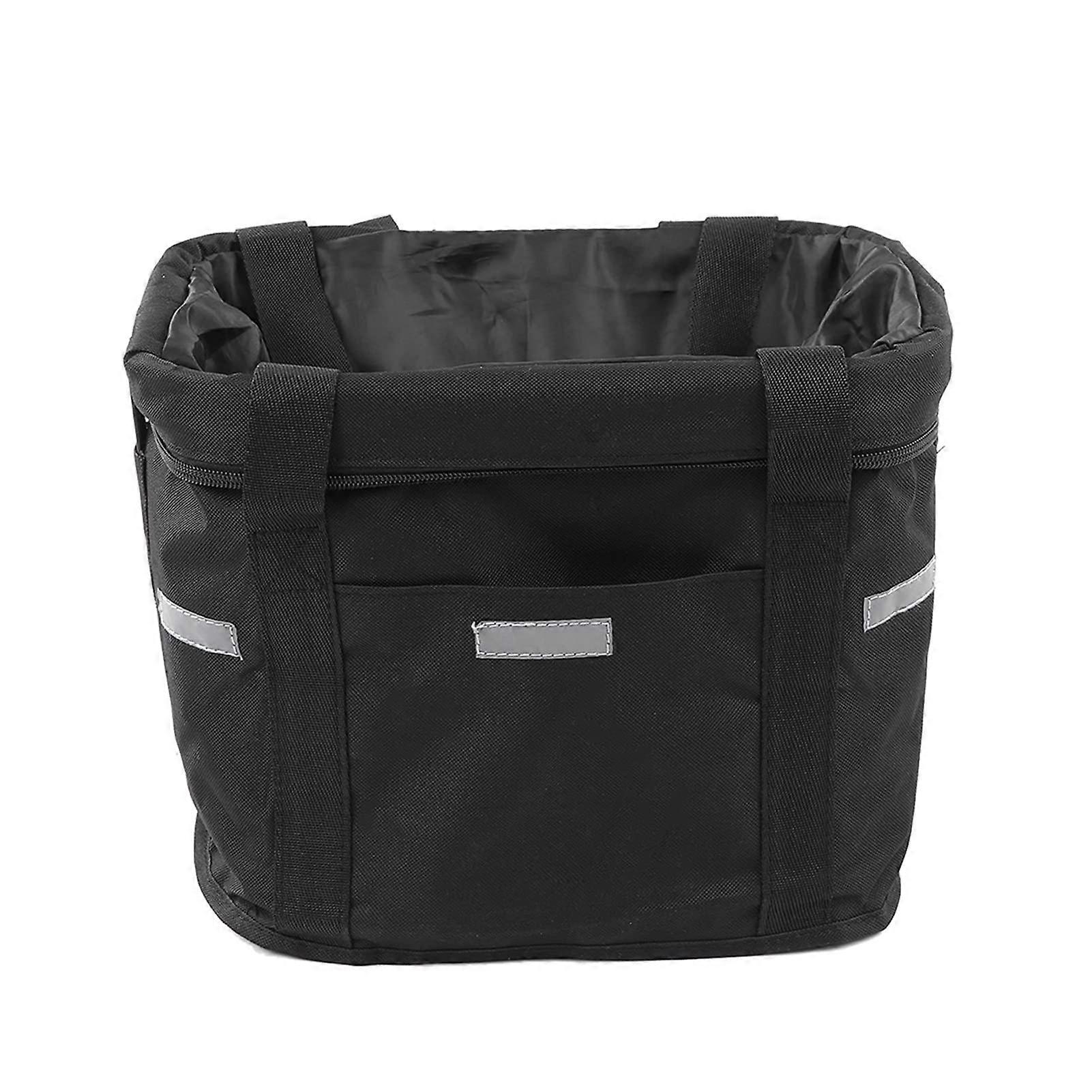 Bicycle Basket Front Mount Foldable Handlebar Basket Quick Release Detachable Cycling Bag