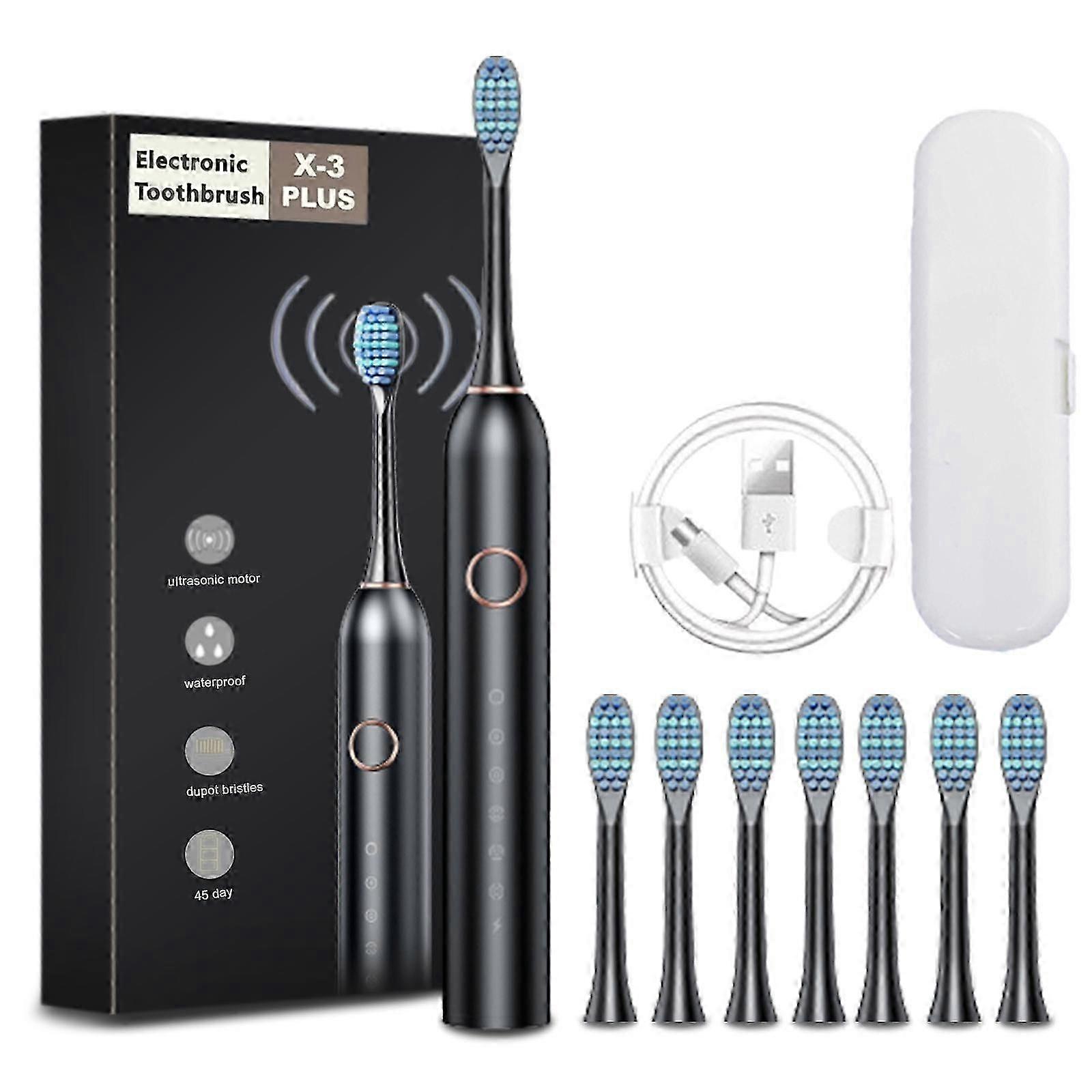 Electric Toothbrush- Electric Toothbrush With 8 Brush Heads With Travel Case- 6 Cleaning Modes- IPX7 Water Proofing-Newly Upgraded Electric Toothbrush