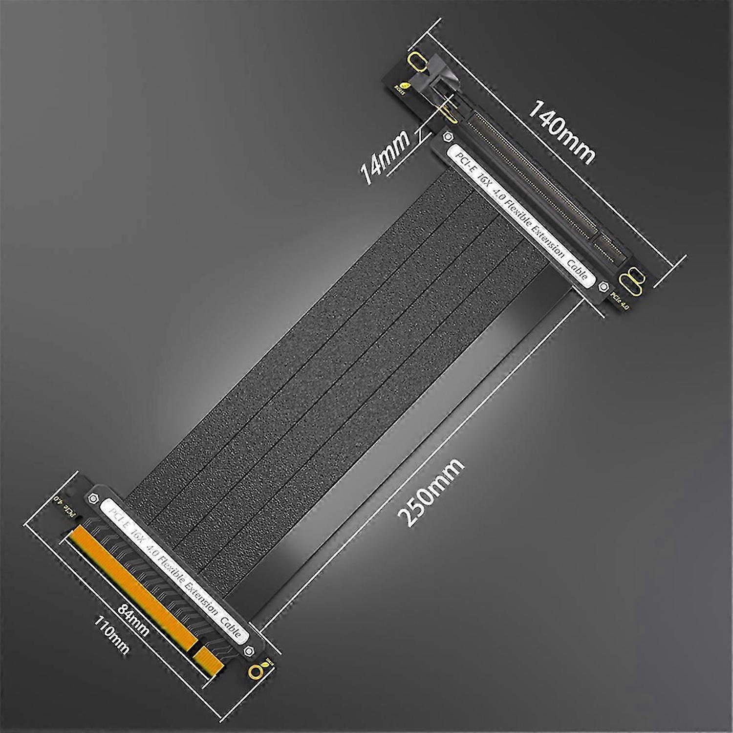 PCIE 4.0 16X Extension Cable, Length 30cm(90 Degree )