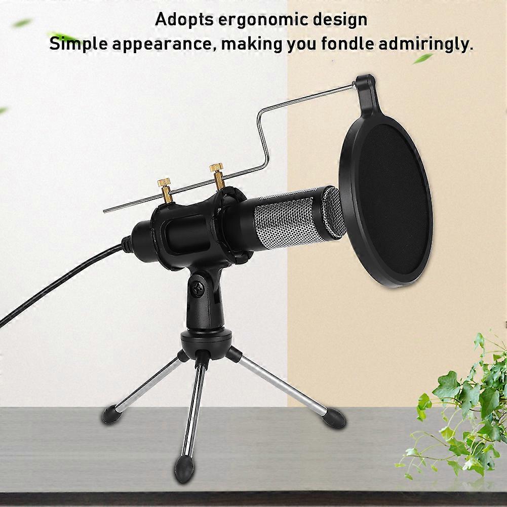 USB Plug & Play Cardioid Condenser Desktop Microphone for PC