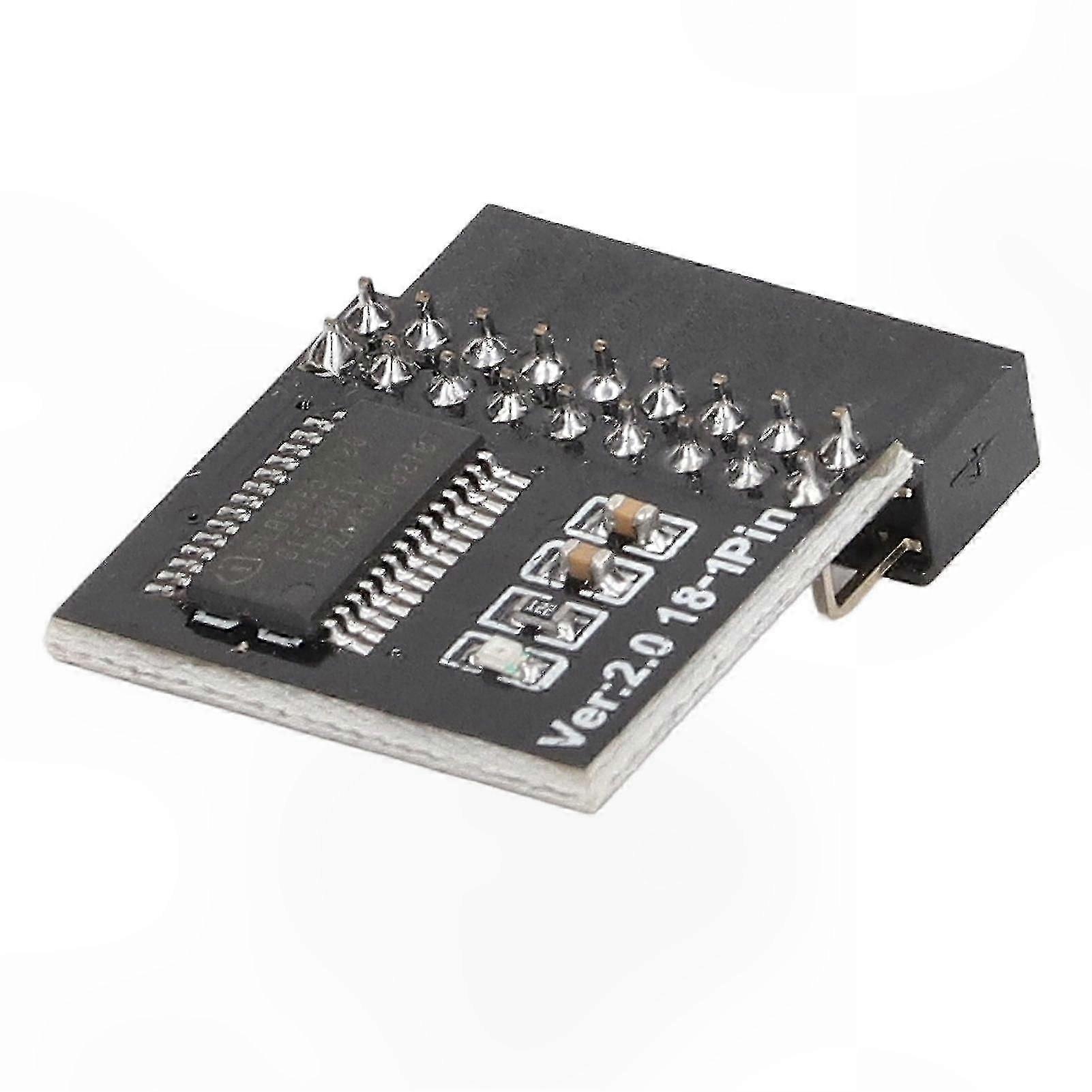 TPM 2.0 Security Module for Motherboards with 18-Pin LPC Interface, Compatible with Windows 11 Upgrade Testing, Black
