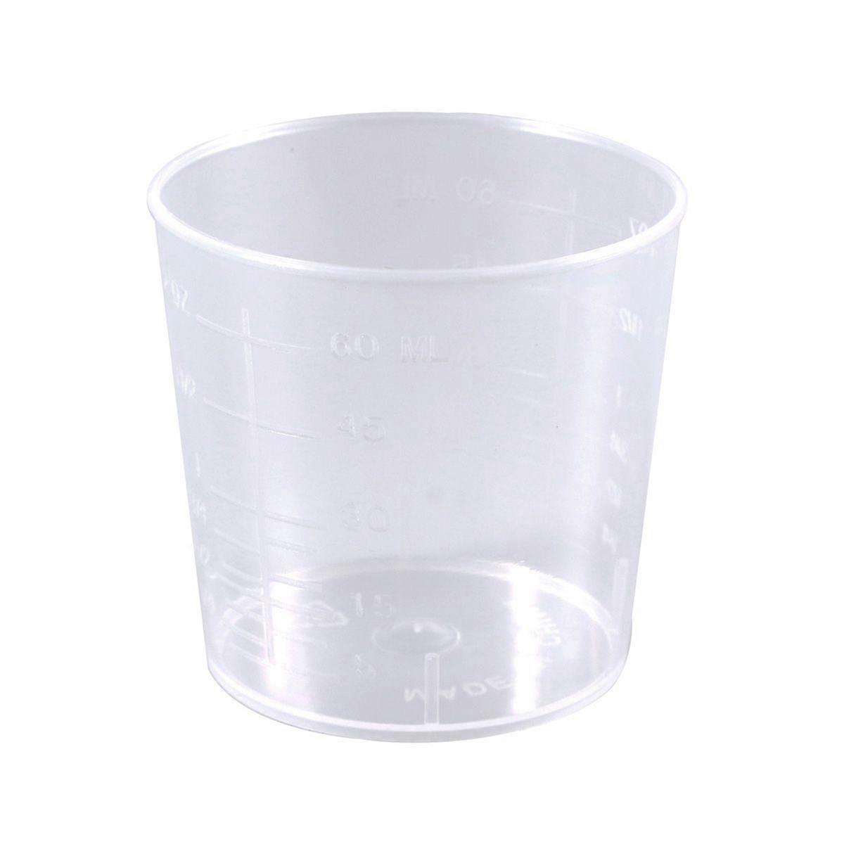 25PCS 60ML Plastic Graduation Beakers Measurement Beaker Measuring Cups and Cooking Liquid Container Paint Mixing Cups