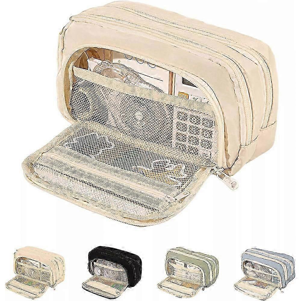 Large Capacity Pencil Case with Three Compartments for Organised and Aesthetic Storage