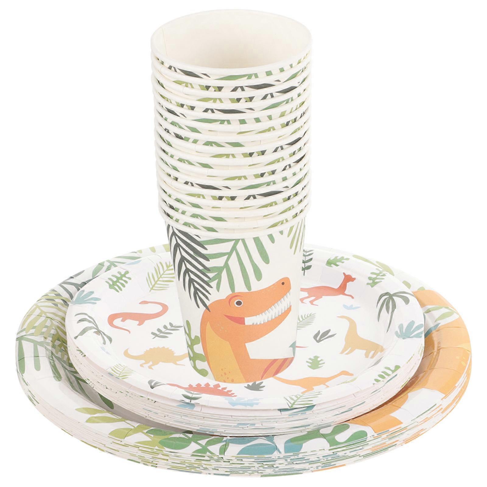 Dinosaur Party Tableware Set for Party 1Set of Birthday Paper Plates Cups