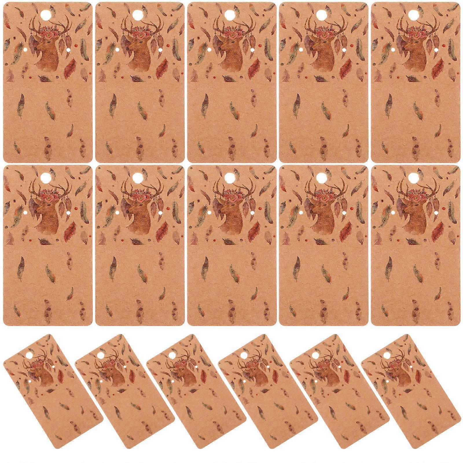 Ear Stud Cards Paper Earring Packaging Cards for Holding Use 100Pcs Pack