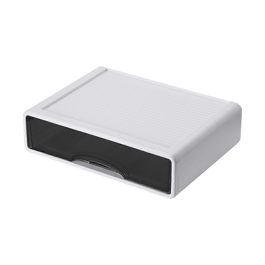 Plastic Stackable Office Storage Box - Large Capacity Multi-layer Storage Space-saving Solution