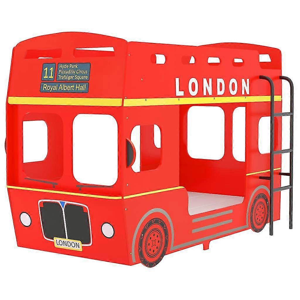 Litera Londres Bus Rojo Mdf 90x200 cm