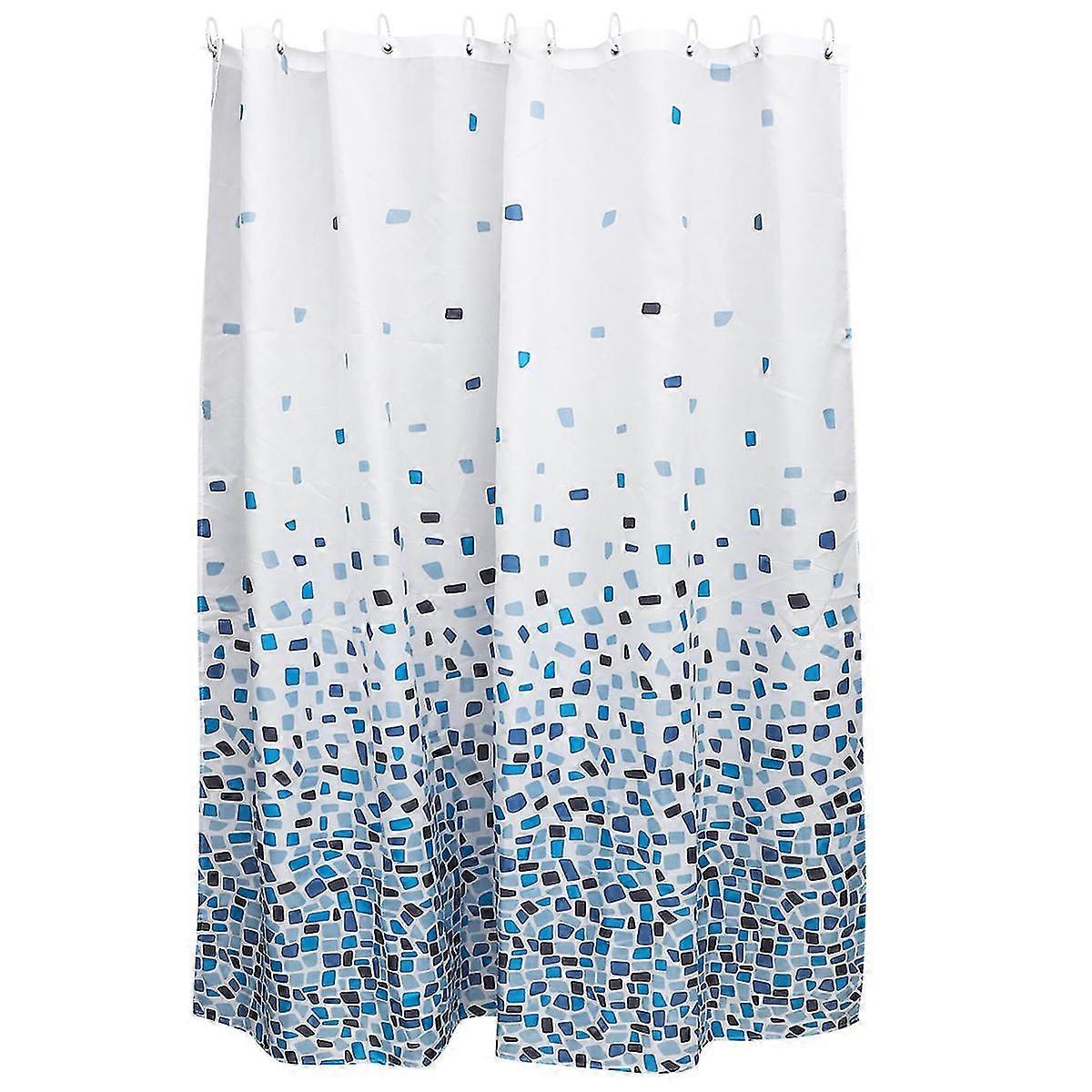 Mosaic Style Shower Curtain Irregular Square Polyester Bathroom Decor