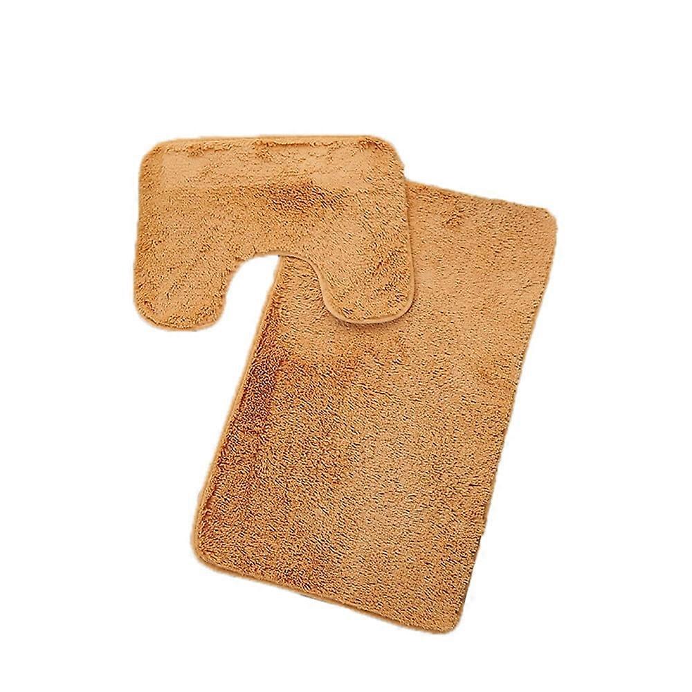 YATLTE Solid Color 3 Piece Bathroom Rug, Set Bath Rug, Rug Set with Rubber Backing includes Non-Slip Bath Rug, Contour Mat, and Toilet Lid Cove