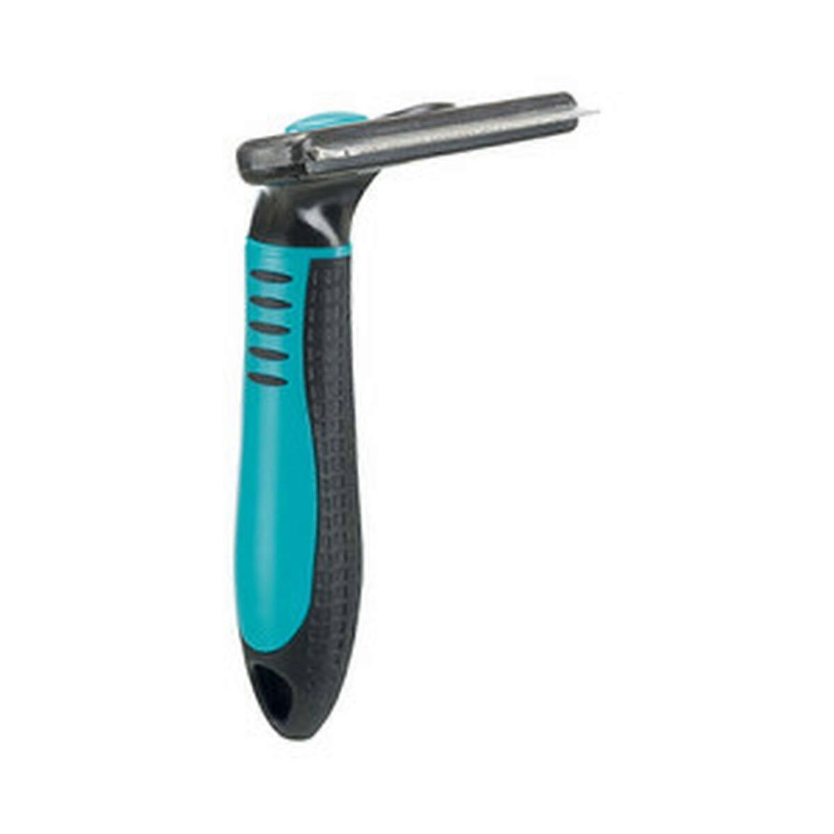 Backcombing brush Trixie Black Turquoise 8 × 14 cm