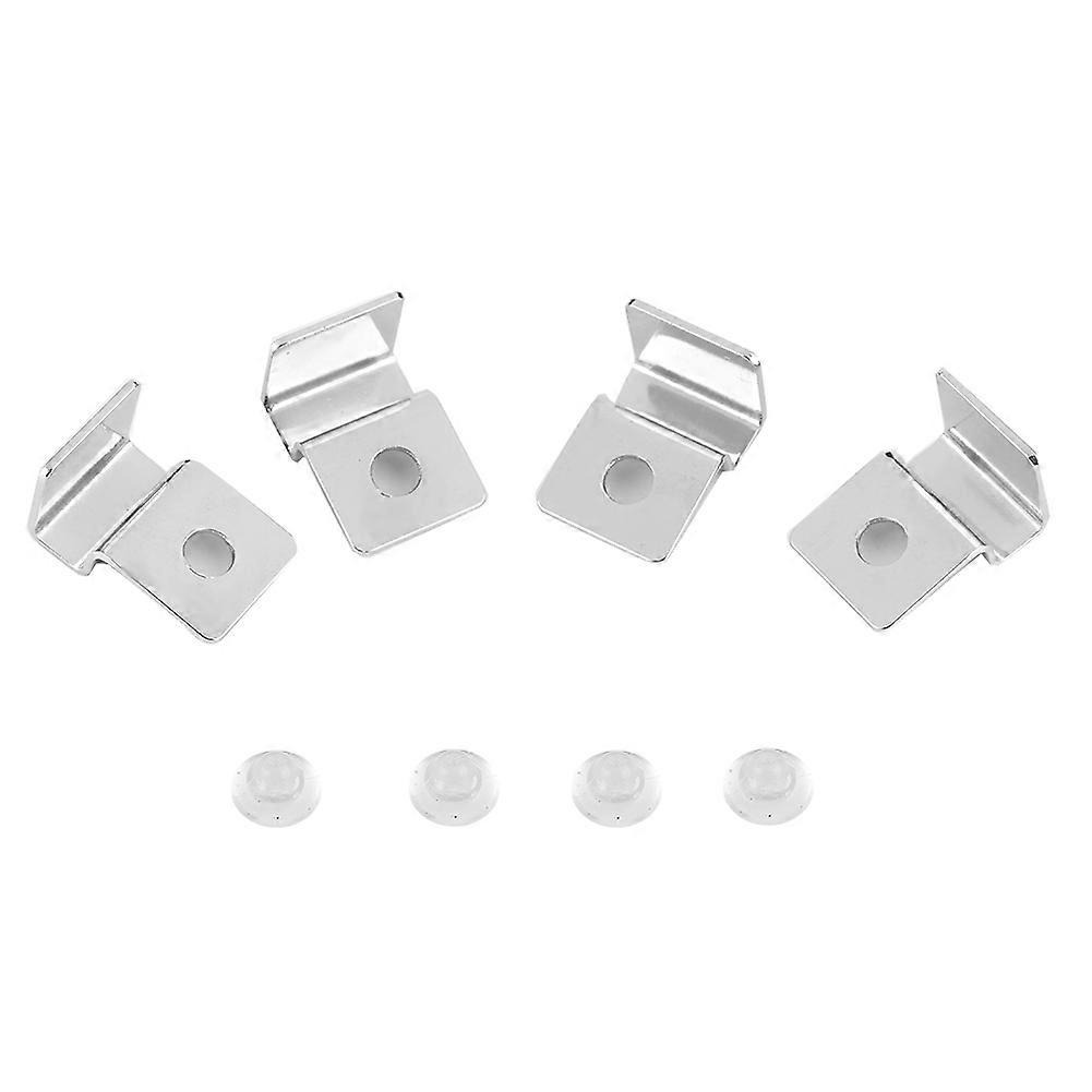 Lot de 4 supports de fixation en acier inoxydable pour aquarium, 12 mm