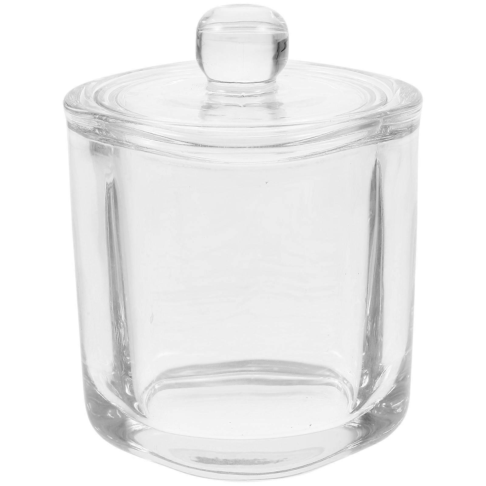 Transparent Glass Candy Container Sugar Jar with Airtight Lid