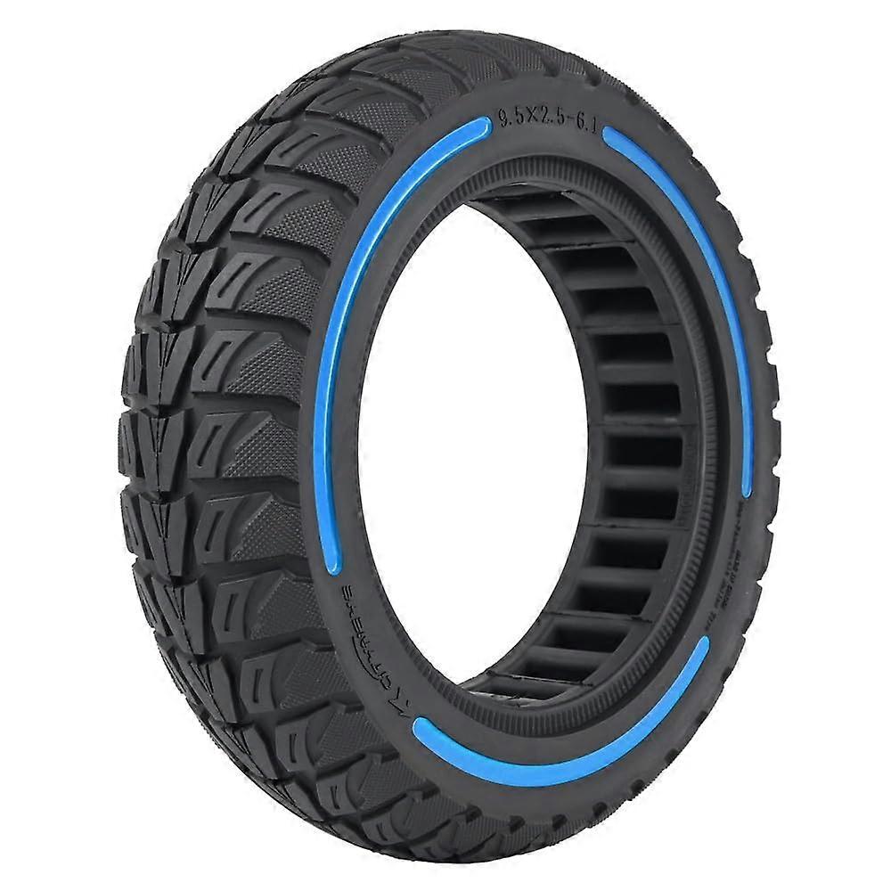 9.5x2.506.1 Solid Tire Replacement For Electric Scooter, PunctureProof, Maintenance, AllTerrain OffRoad, Blue