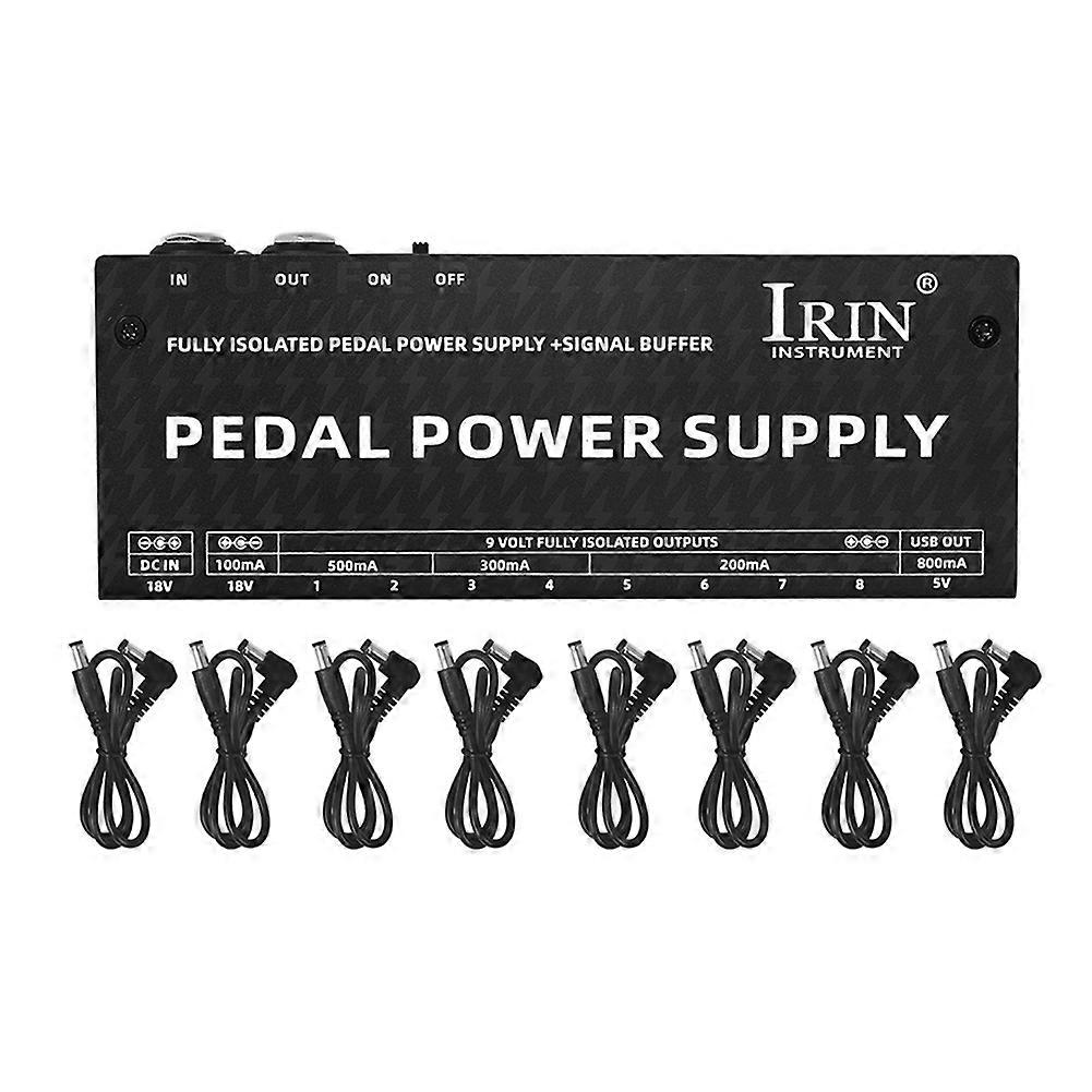 IRIN PW-2 Guitar Effect Pedals Board Power Supply 10 Way Outputs for 9V/18V Voltage Protection Guitar Accessories (EU)