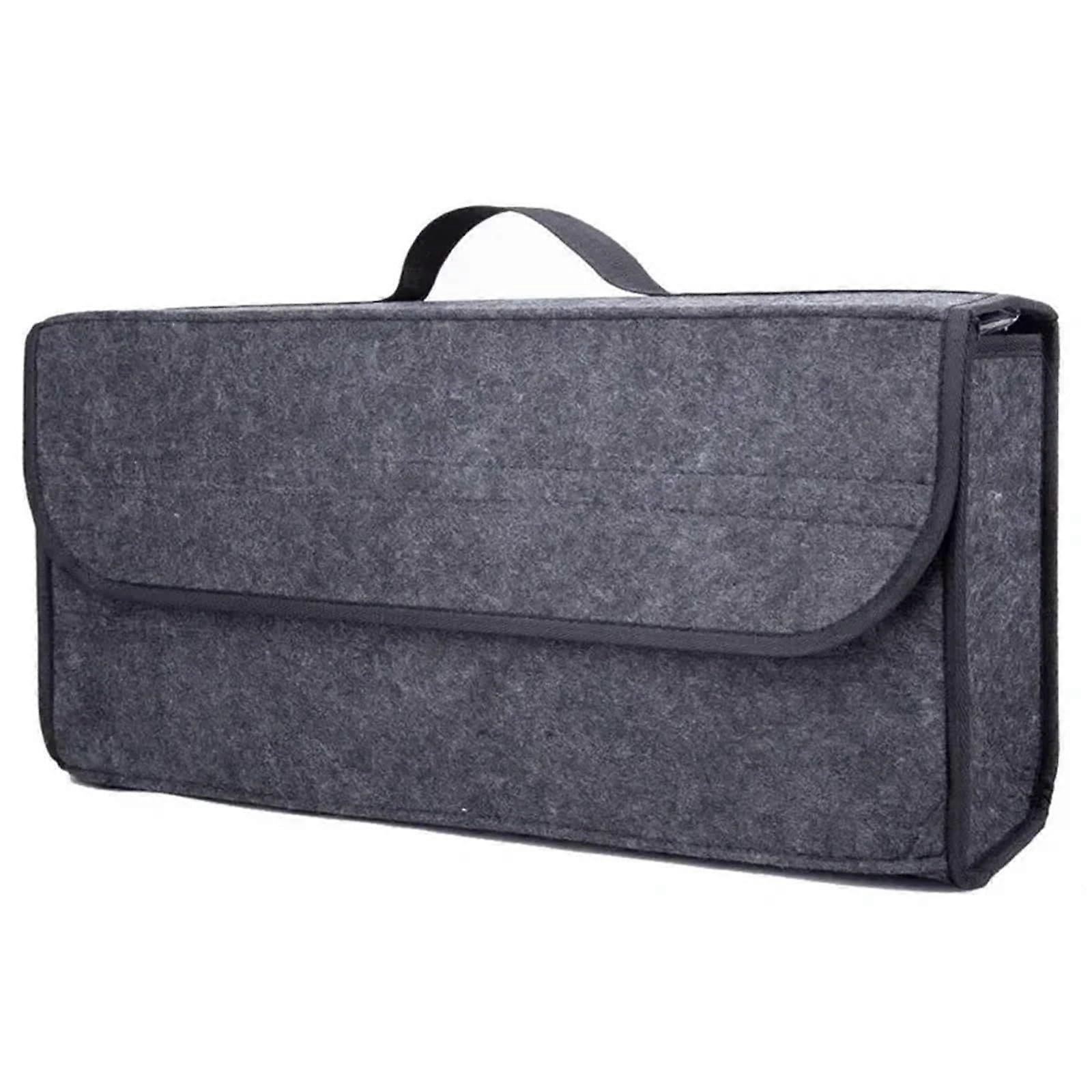 Large Anti Slip Compartment Boot Storage Organizer For Car Trunk, Soft Felt Storage Box, Car Storage Bag
