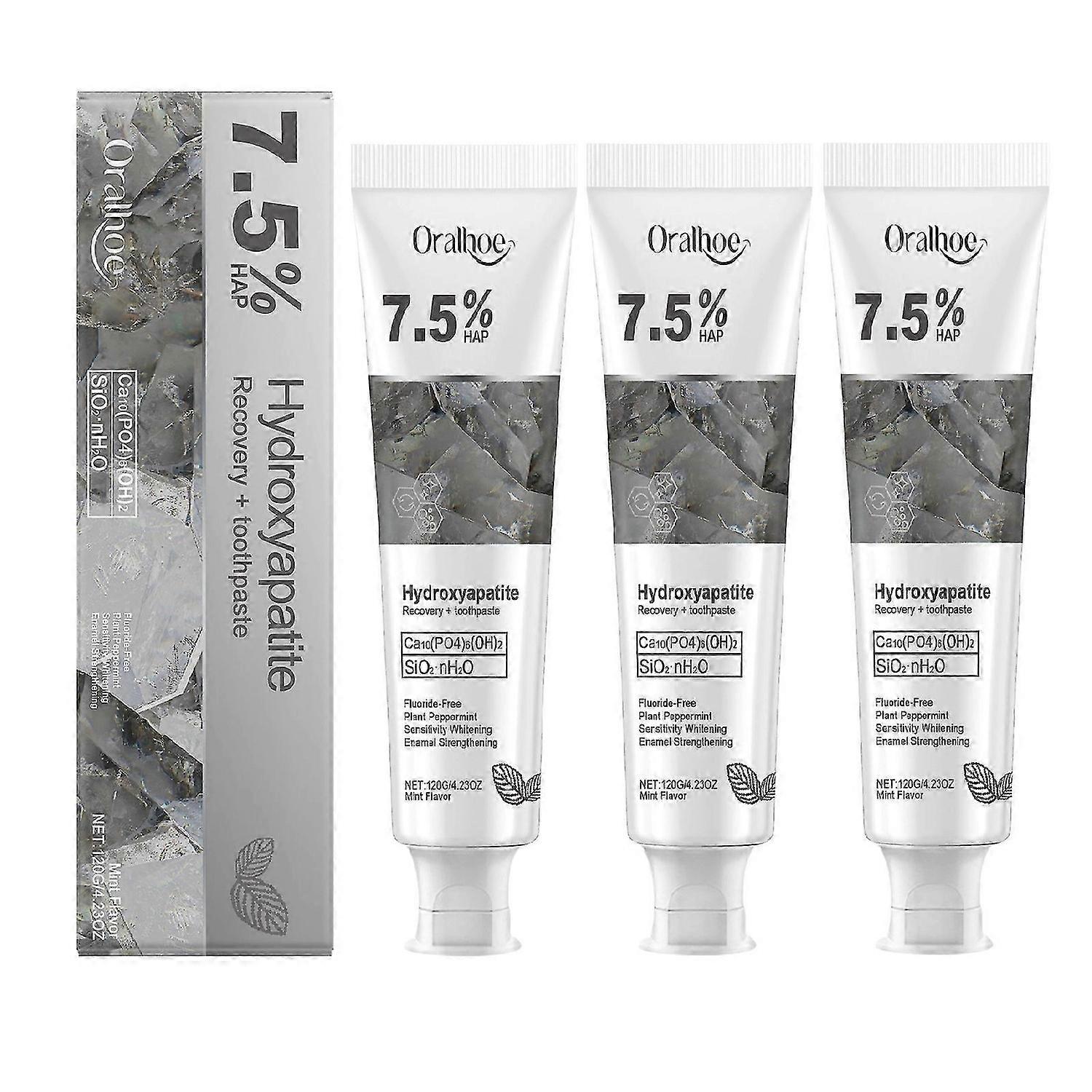 Nano Hydroxyapatite Toothpaste for Advanced Enamel Protection, Fluoride-Free Gentle Mint Toothpaste, Fresh Breath, Tooth Strengthening