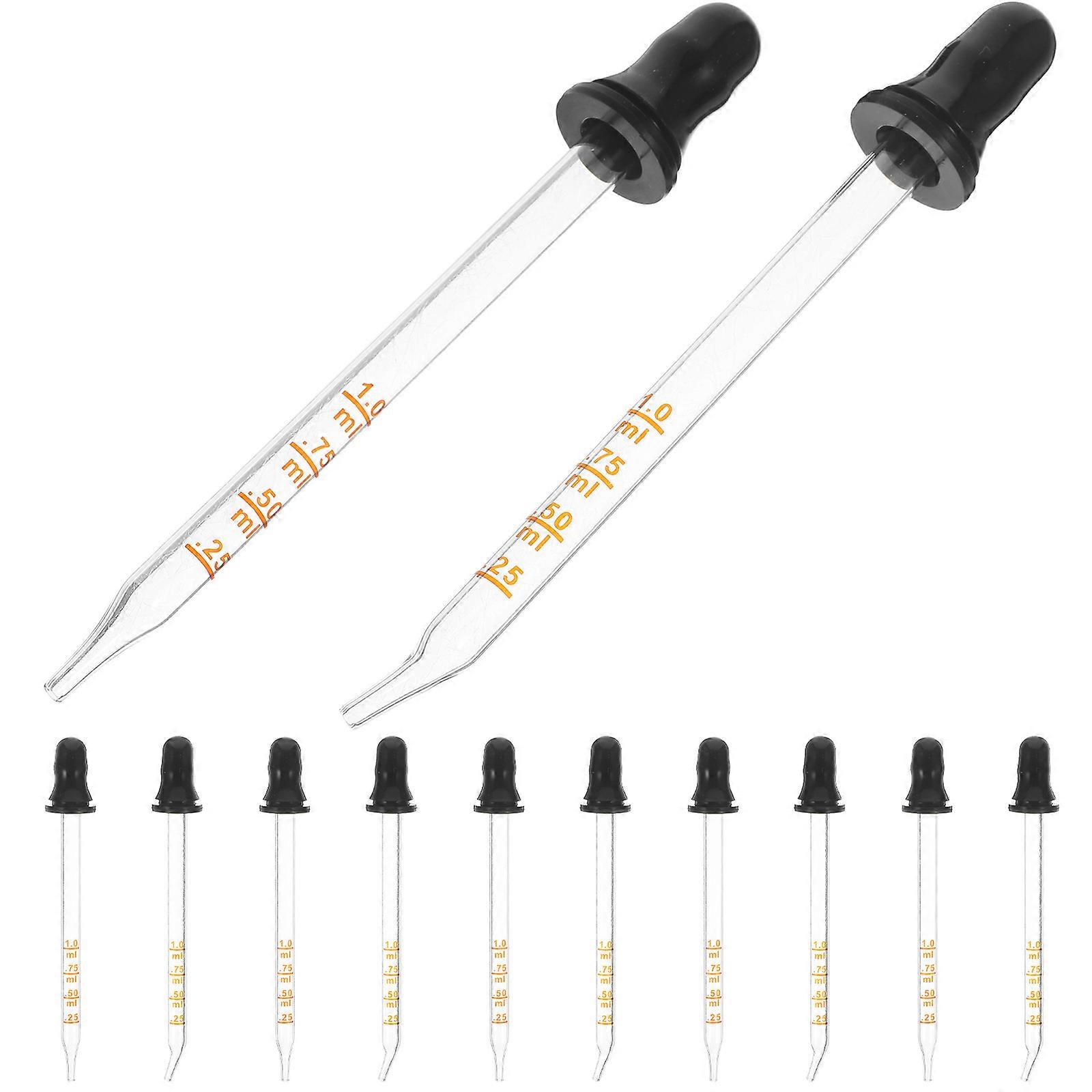 Glass Calibrated Droppers for Accurate Measurement 1Set Laboratory Essential Oil Pipette
