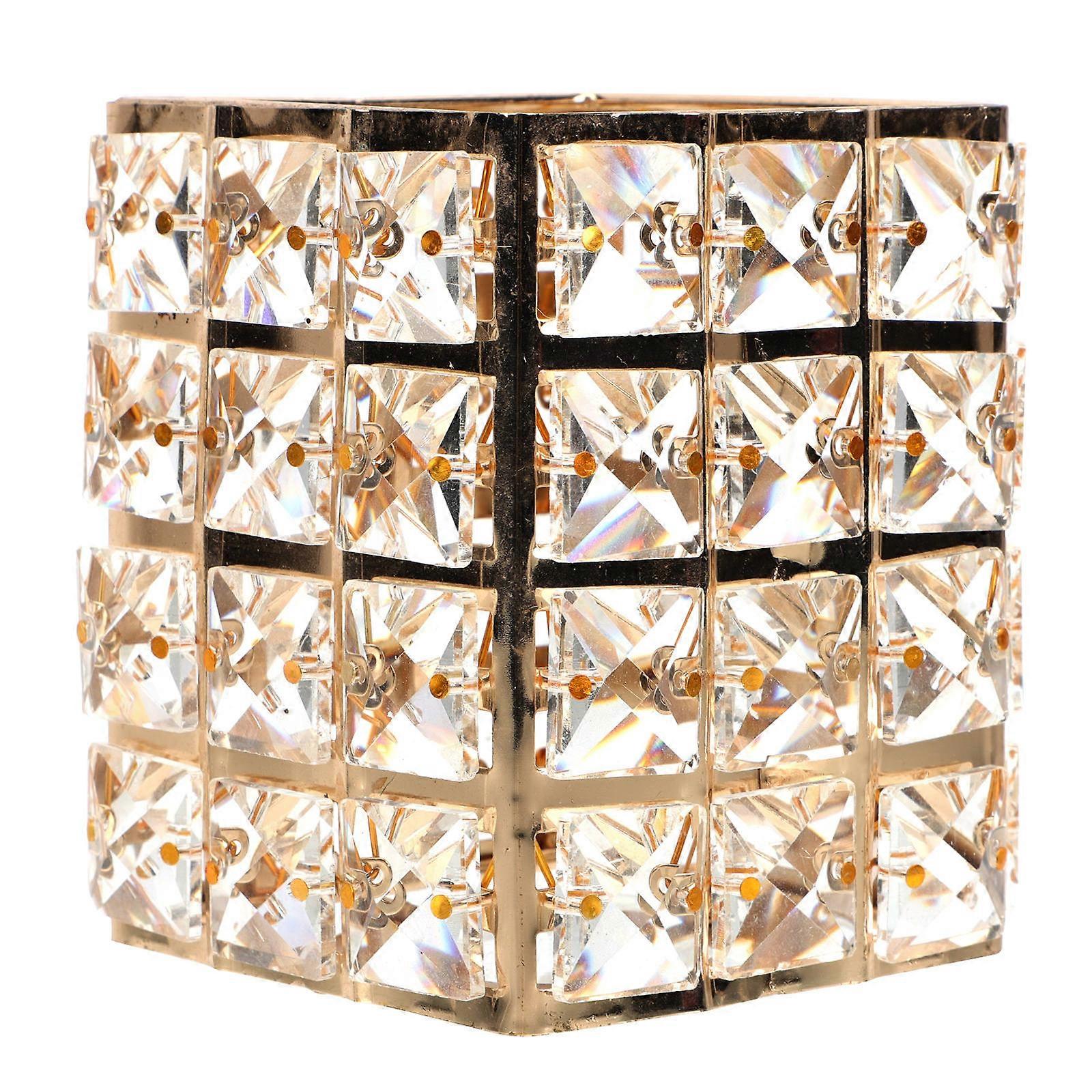 Golden Ceiling Lamp Shade 2Pcs Decorative Crystal Light Diffusion Cover Ideal For Home Dormitory Stylish Looks