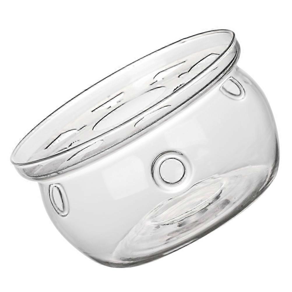 Glass Teapot Warmer 3Pcs Tea Heating Base Square Design For Tea Lovers 12.6X12.6Cm
