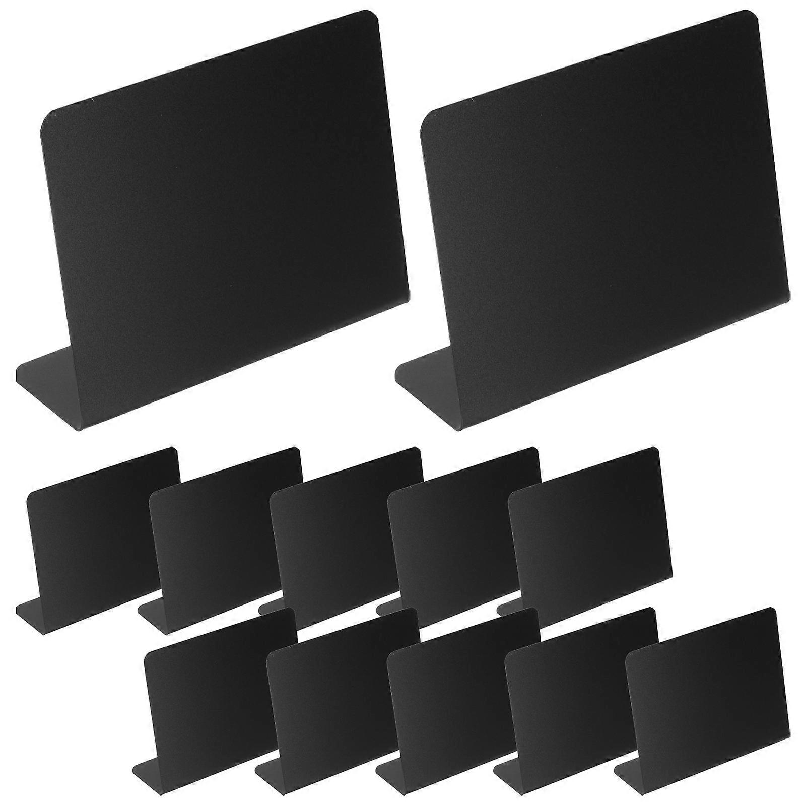 84Pcs Mini Blackboard Sign Tabletop Memo Board Suitable For Restaurant Home Office Display Black Color L-Shaped Design