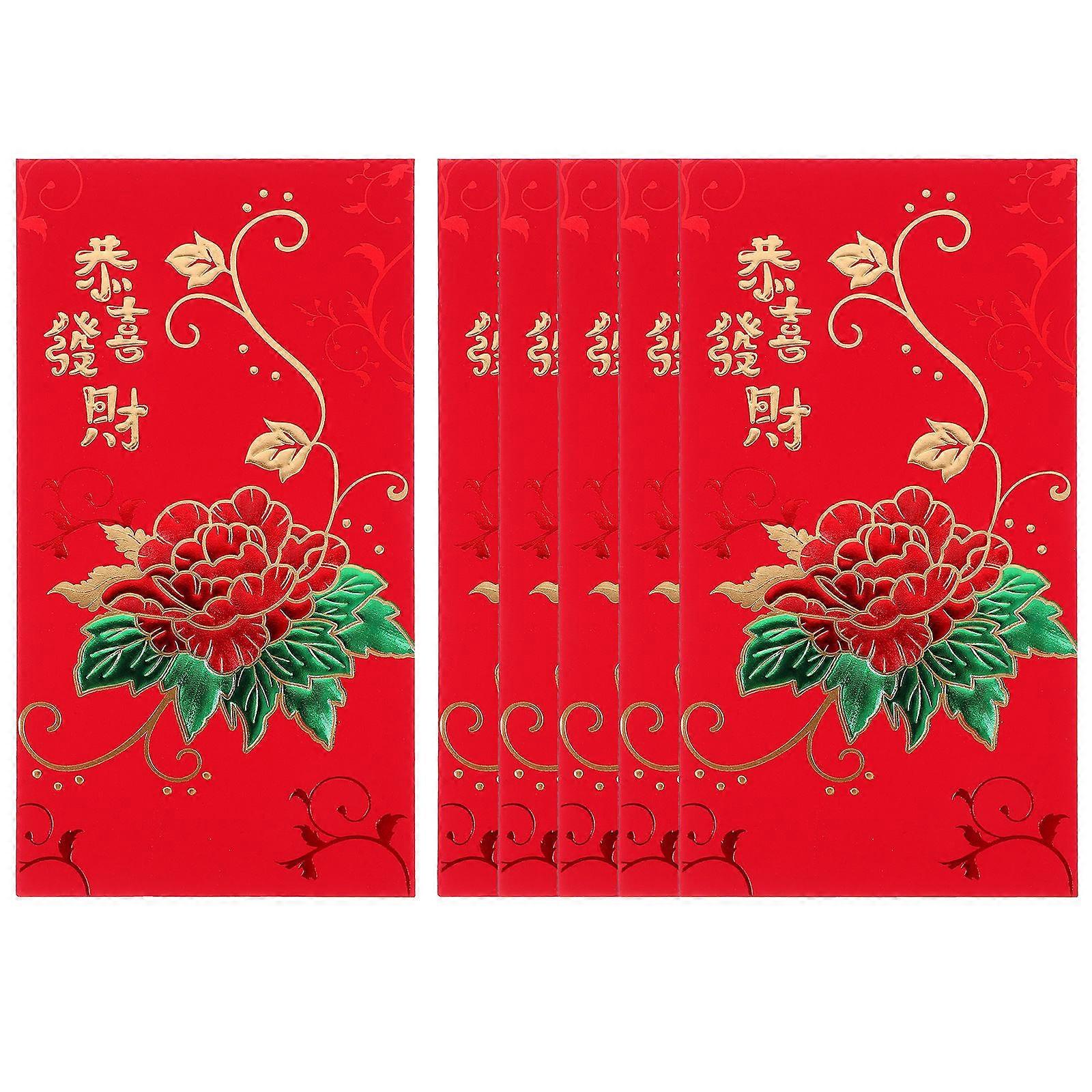 Chinese New Year Red Envelopes Money Pouches for Party Use 12Pcs
