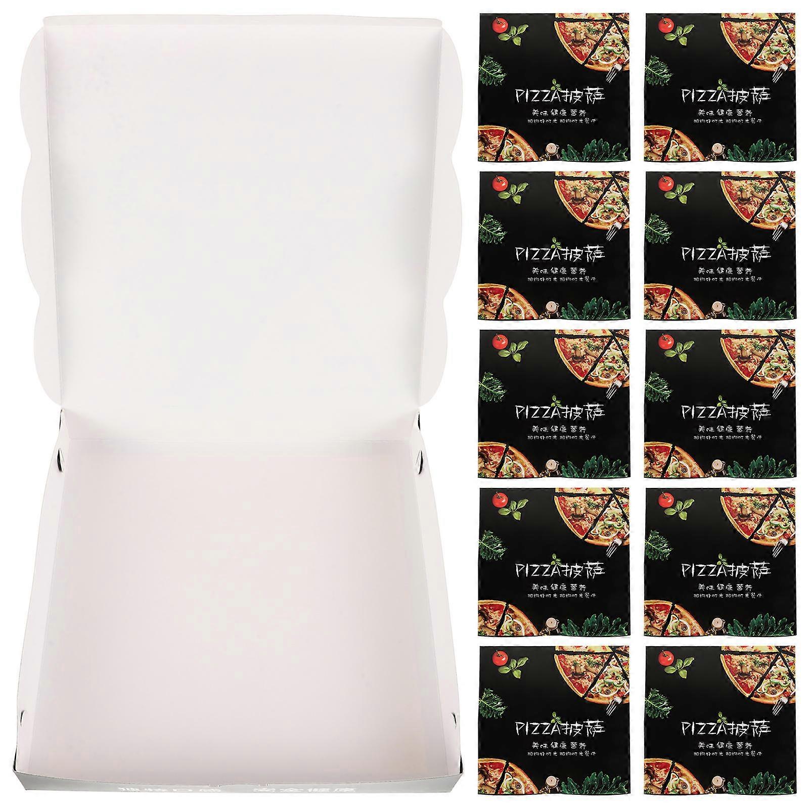 Thickened Paper Pizza Boxes for Versatile Use 40Pcs Black Packing Boxes