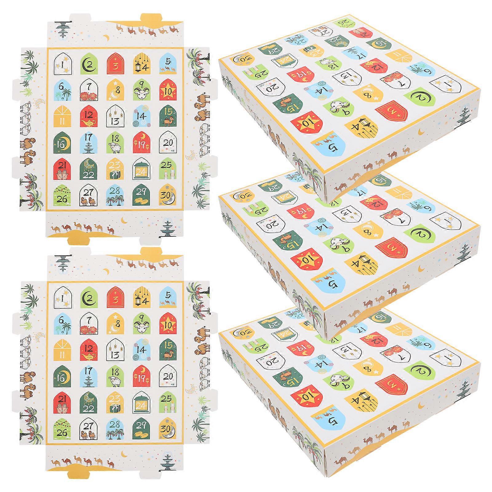 10Pcs Eid Mubarak Countdown Boxes for Ramadan Celebration Party