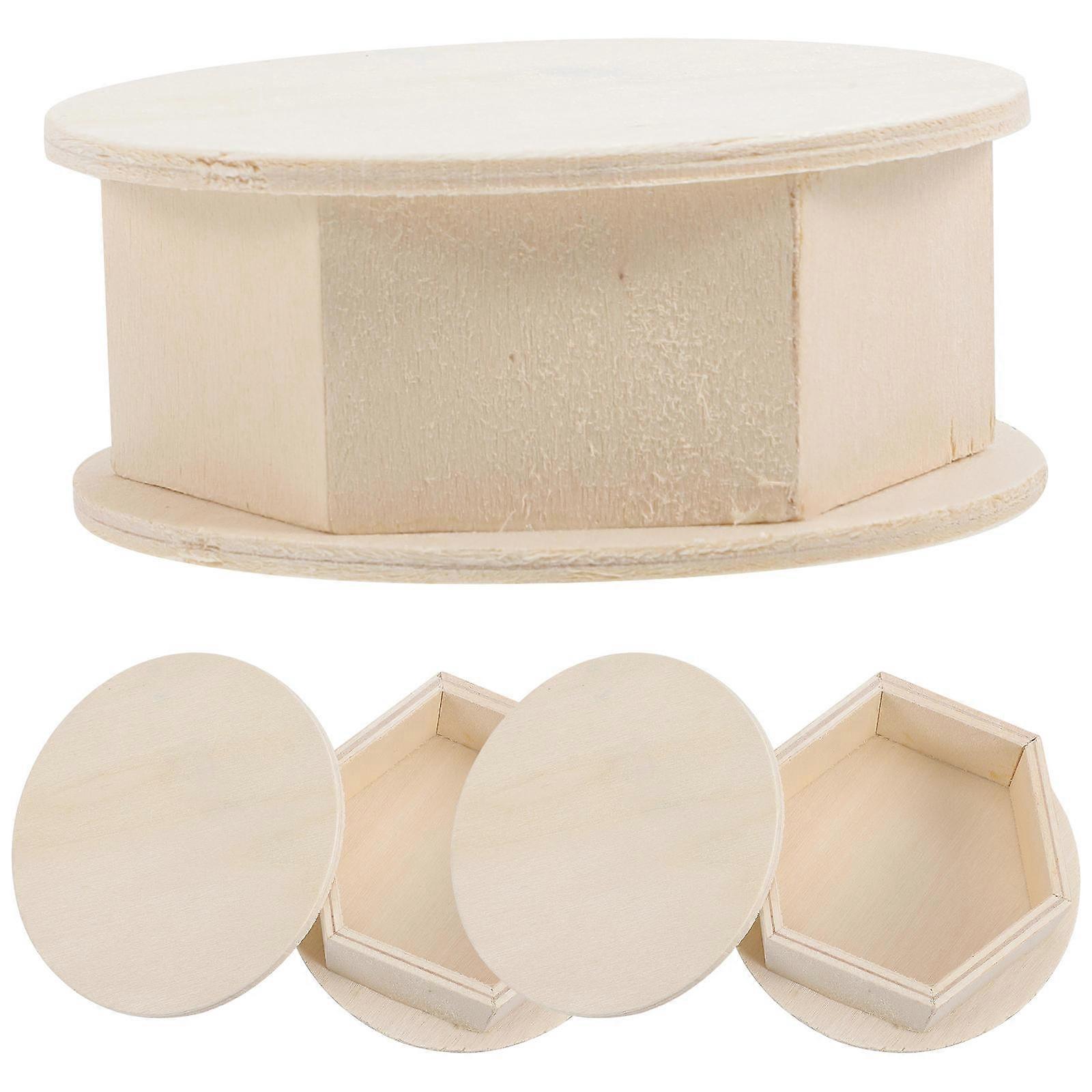 Wooden Boxes with Lids Small Wooden Box for Crafts 6Pcs Storage Boxes