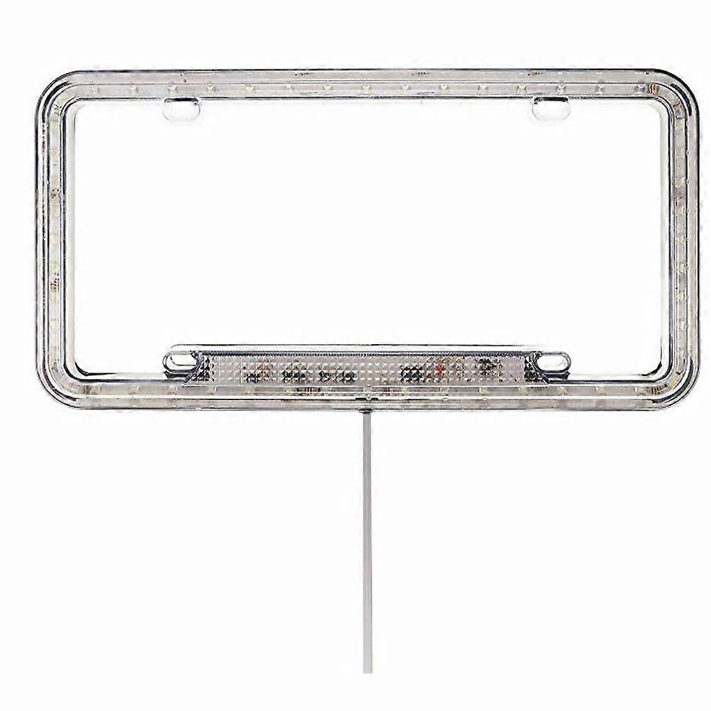License Plate Frame with Light for License Holder 3Pcs White