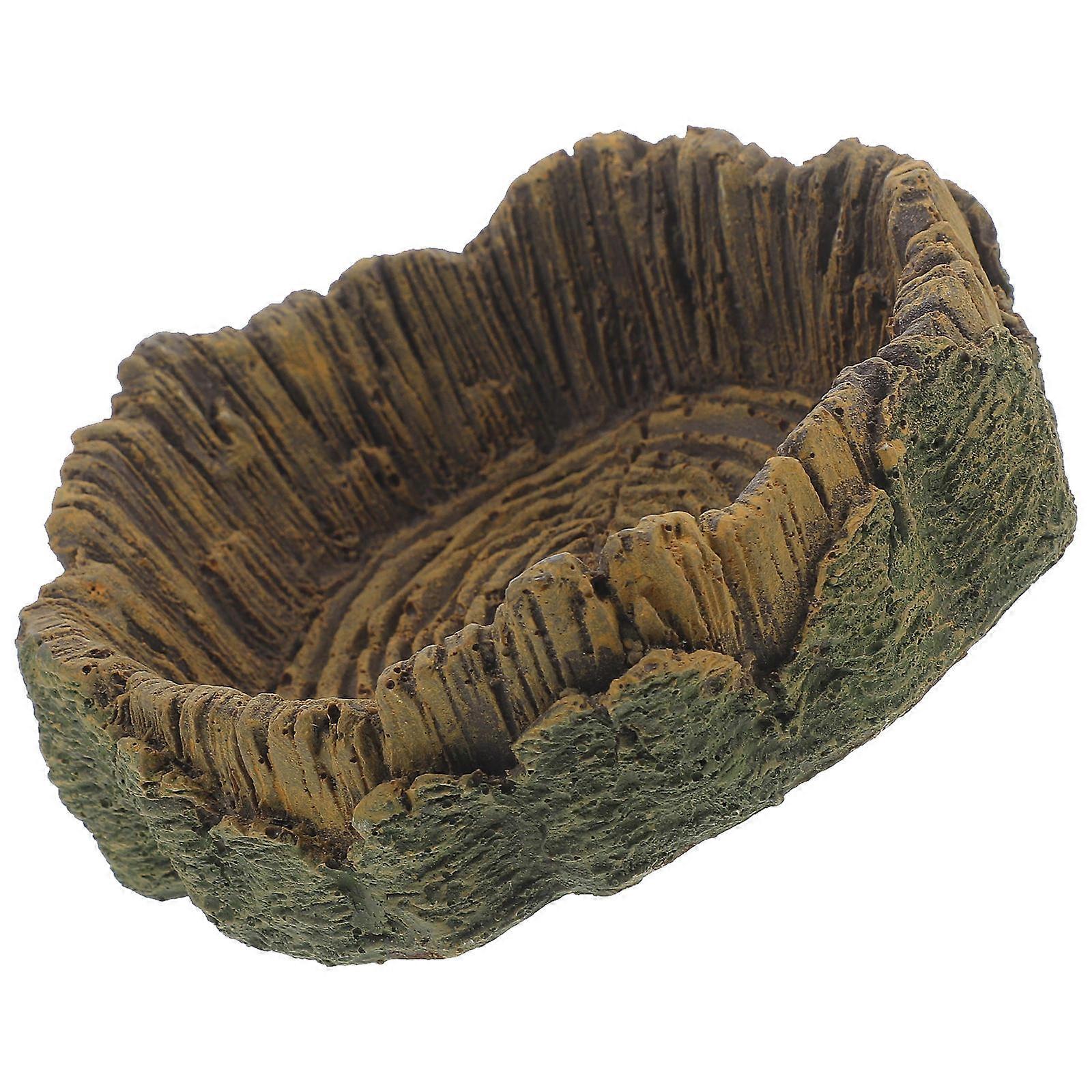 Pet Food Feeder Reptile Water Feeder for 2Pcs Brown Feeding Tool