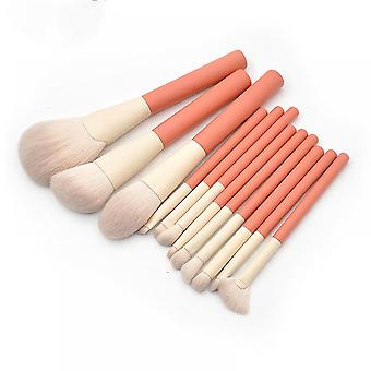Veeki Set of 12 Wooden Handle Makeup Brushes, Holiday Collection Concealer Eyeshadow Blush Highlighter Loose Powder Brush Berry Berry Brush