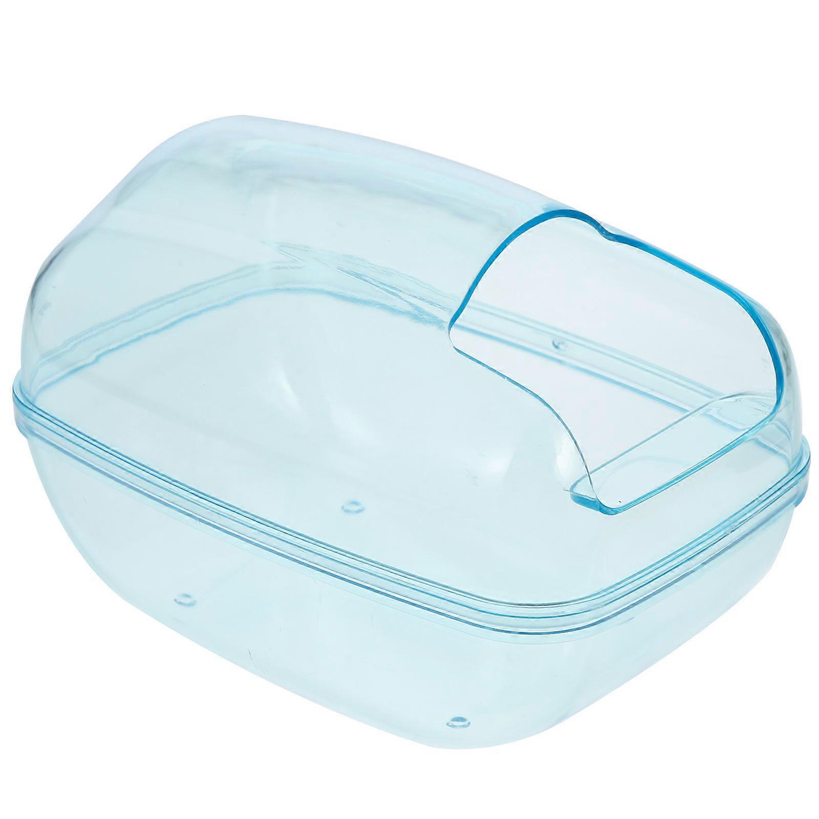 Transparent Hamster Bathing Basin Plastic Bathtub for Sand Bath 4Pcs