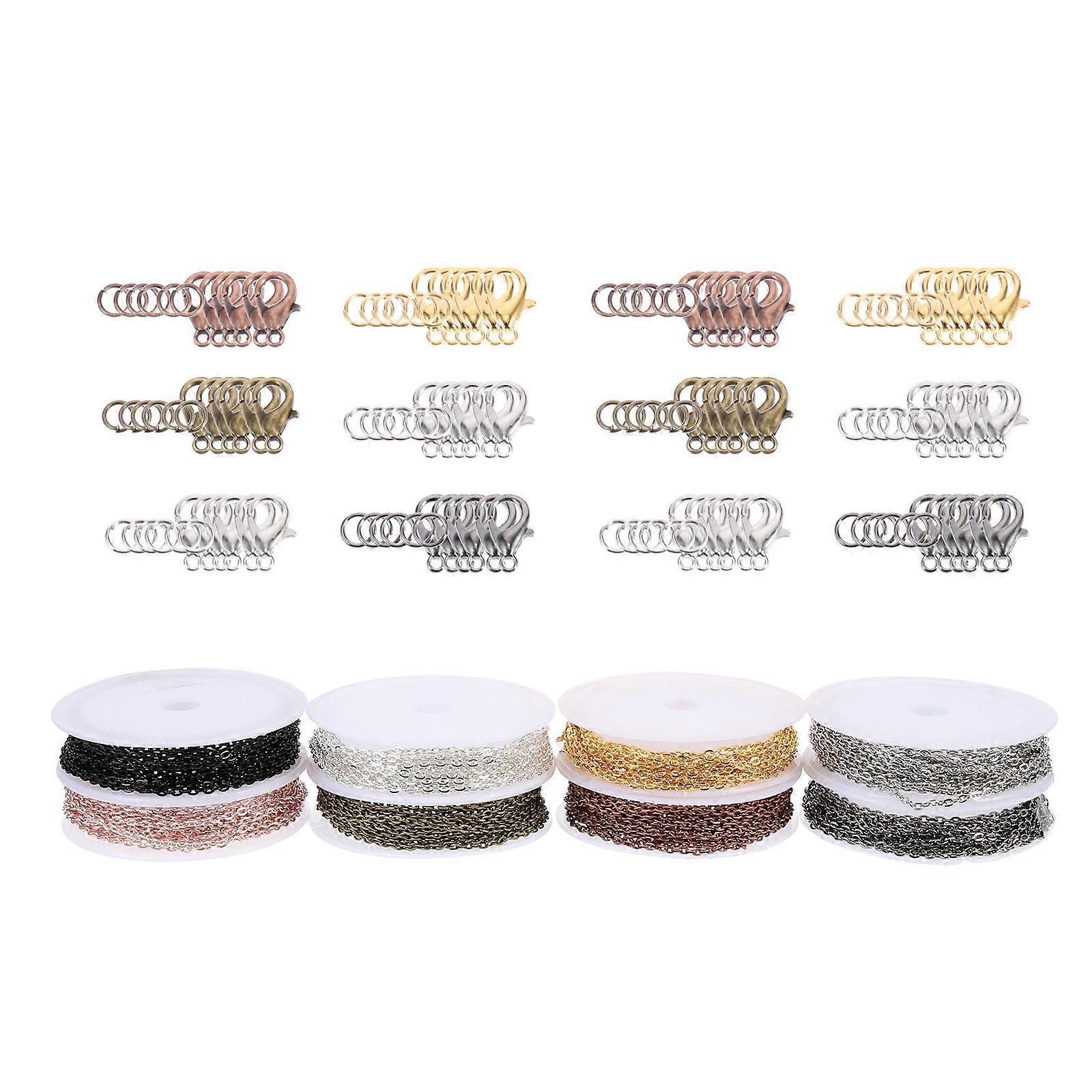 Jewelry Making Chains Flat Pressed Cross Chain for DIY 1Set