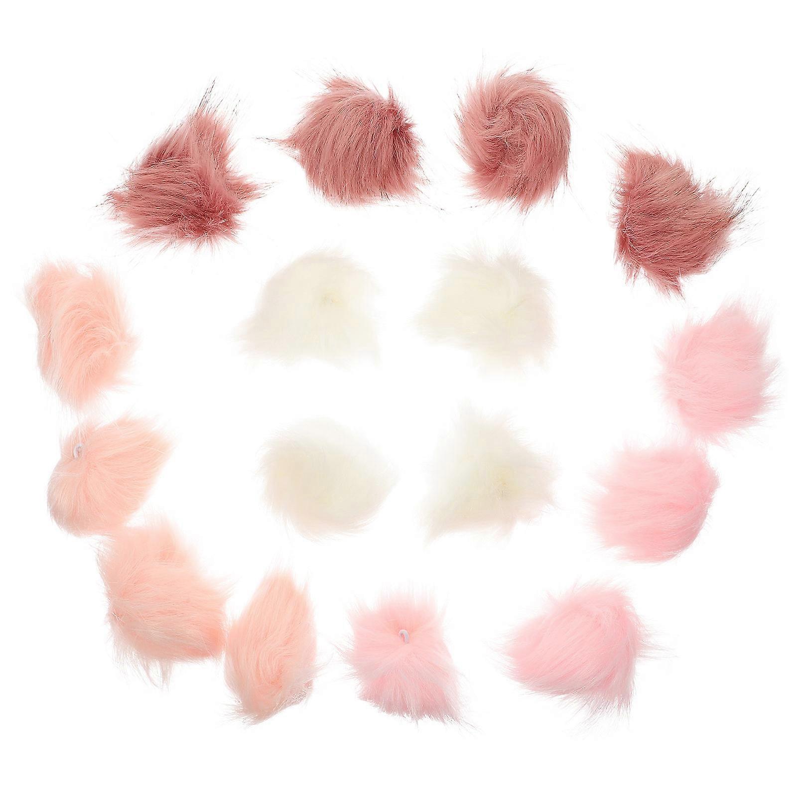 Decorative Fuzzy Balls 48 Pcs Fluffy Craft Making Headpieces Simple Design Assorted Color