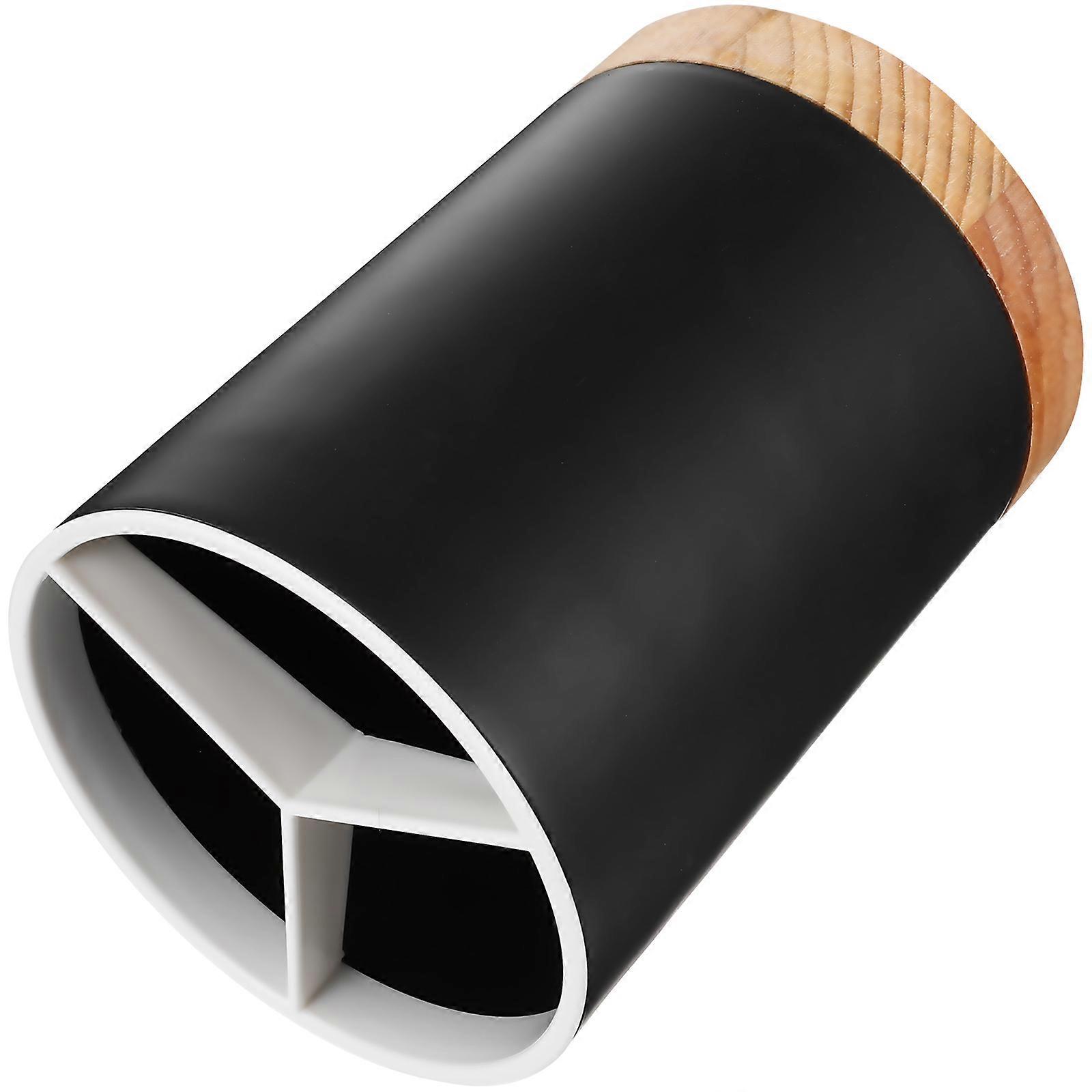 Black Kitchen Desktop Utensil Holder for Convenient Spoon Storage 2Pcs