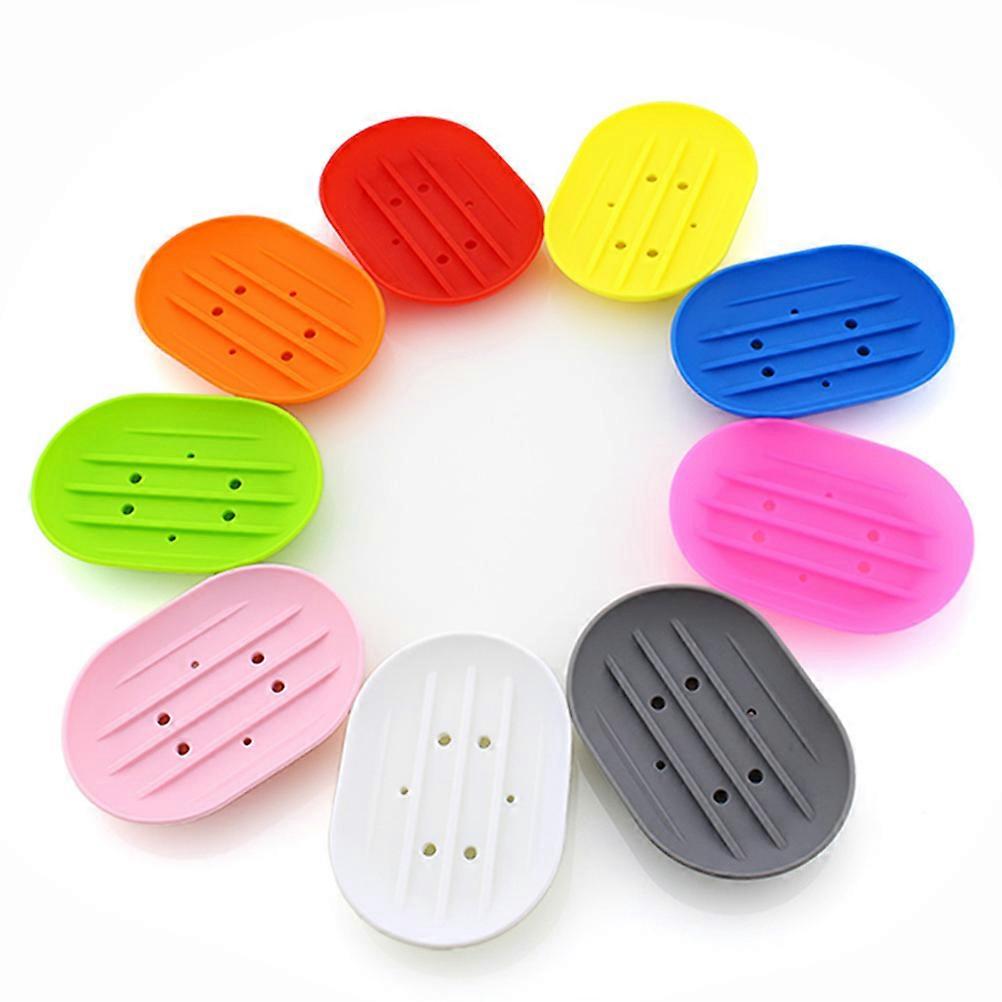 Bathroom Soap Holder Drainer Non Slip Soap Case Pink and White Drainage Keep Soap Dry Shower 4Pcs