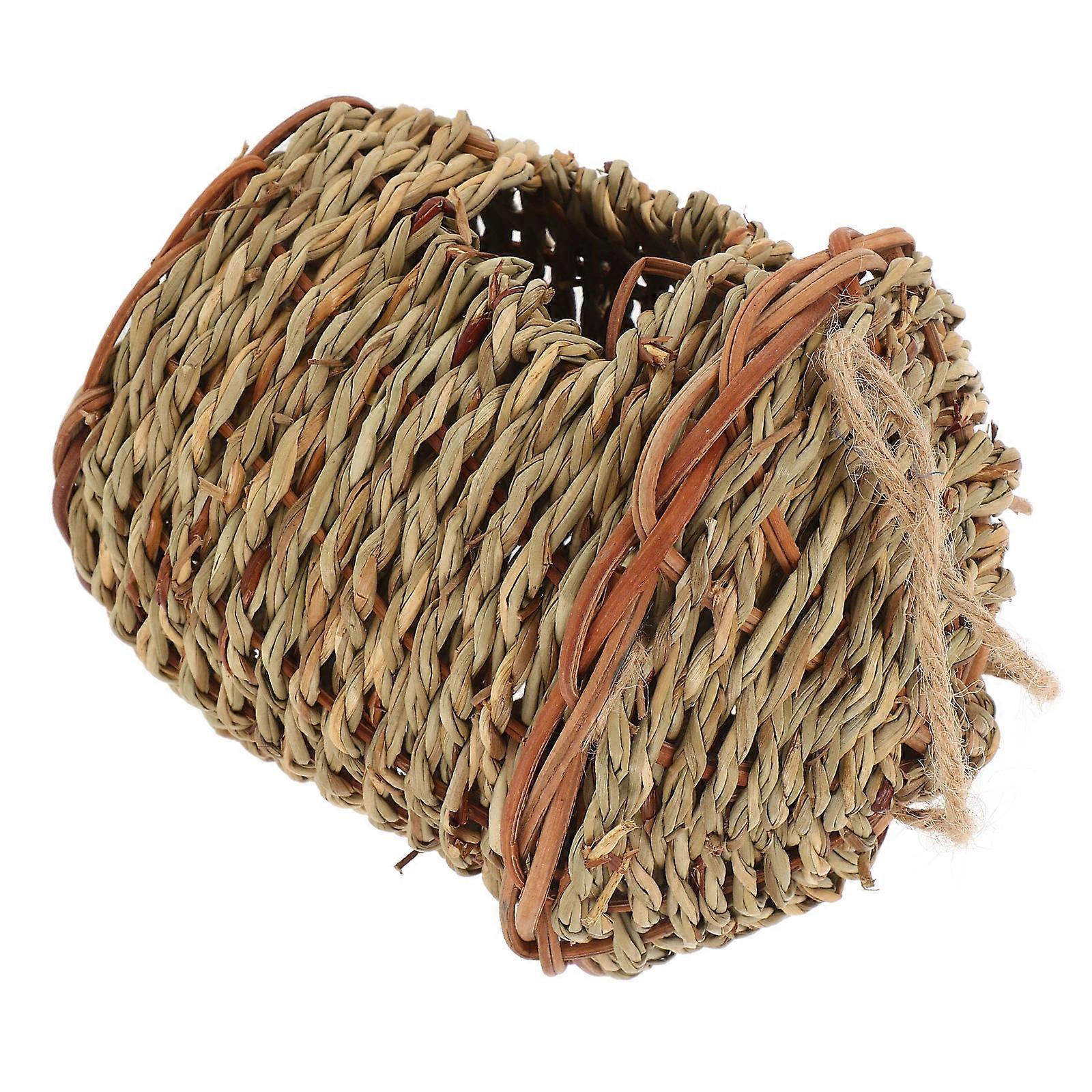 Parrot Nest Bird House for Breeding 4Pcs Natural Hand Woven Grass Nest
