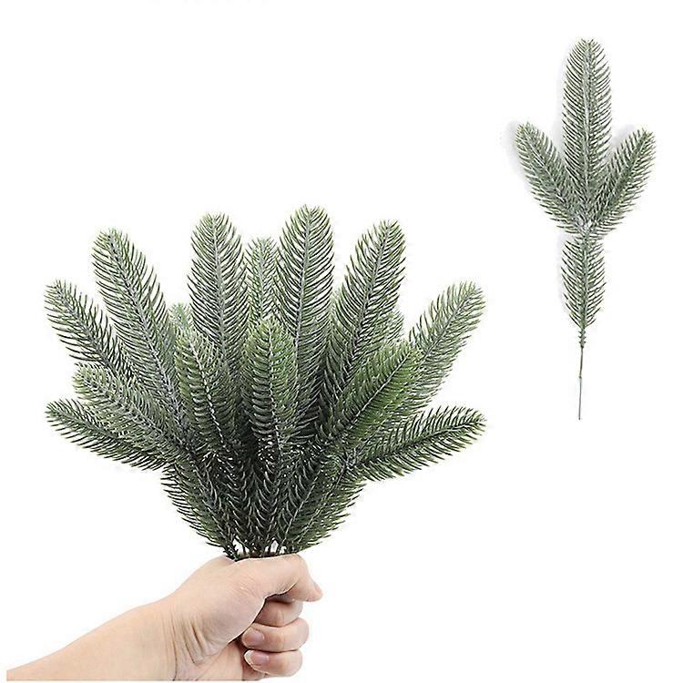 Christmas PE pine needles red fruit DIY artificial pine branches Christmas grapevine wreath Christmas craft decoration three-pronged pine needle