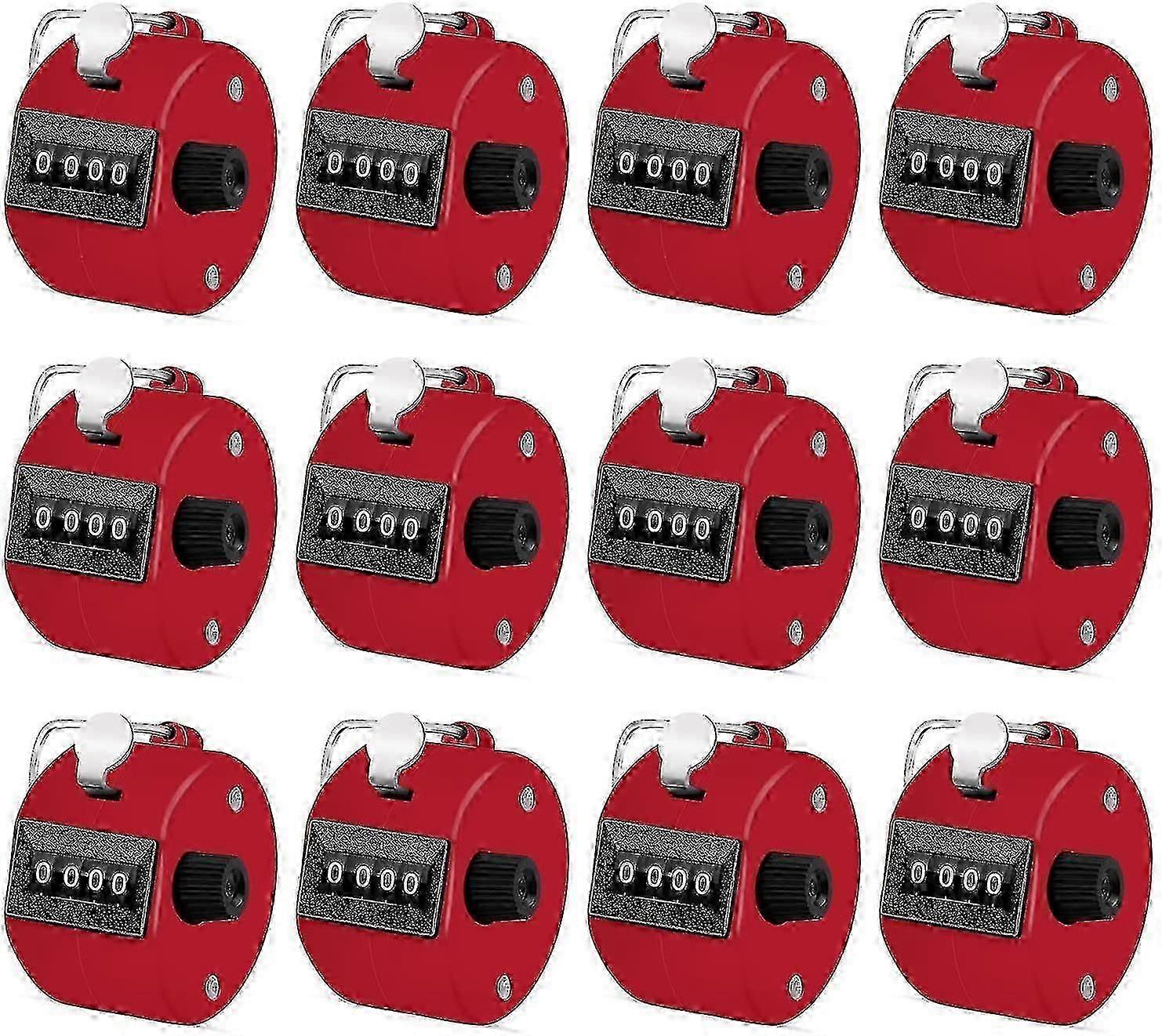 12-Piece Manual Counting Ring Counter for School, Golf Scoring, Knitting, and Crochet Projects