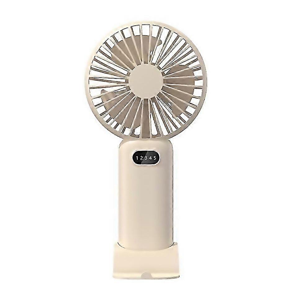 For 5speed Wind Speed Handheld Usb Charging Small Fan With Desktop Stand