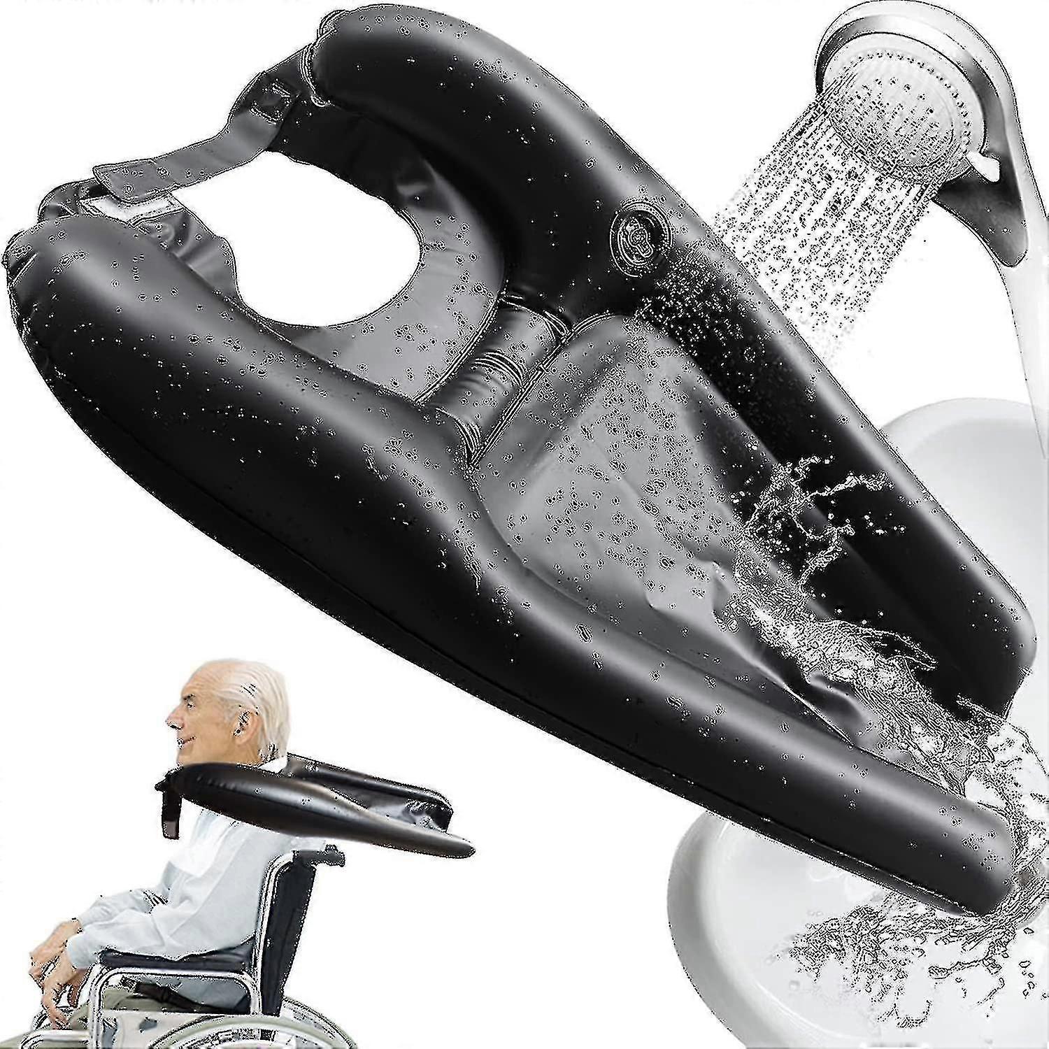 Inflatable Portable Shampoo Tray Hair Washing Sink Adjustable Strap