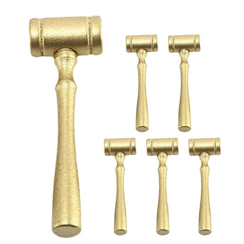 24Pcs Judge Gavel Toy Wooden Hammer for Playing Golden Kids Accessory