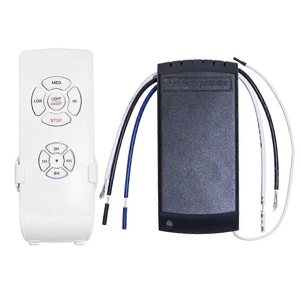 Universal Ceiling Fan Lamp Remote Control Kit AC 220V Timing Setting Switch Adjuste Wind Speed Tran