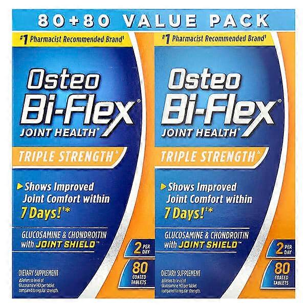 Osteo Bi-Flex, Joint Health, Triple Strength, 2 Pack, 80 Coated Tablets Each