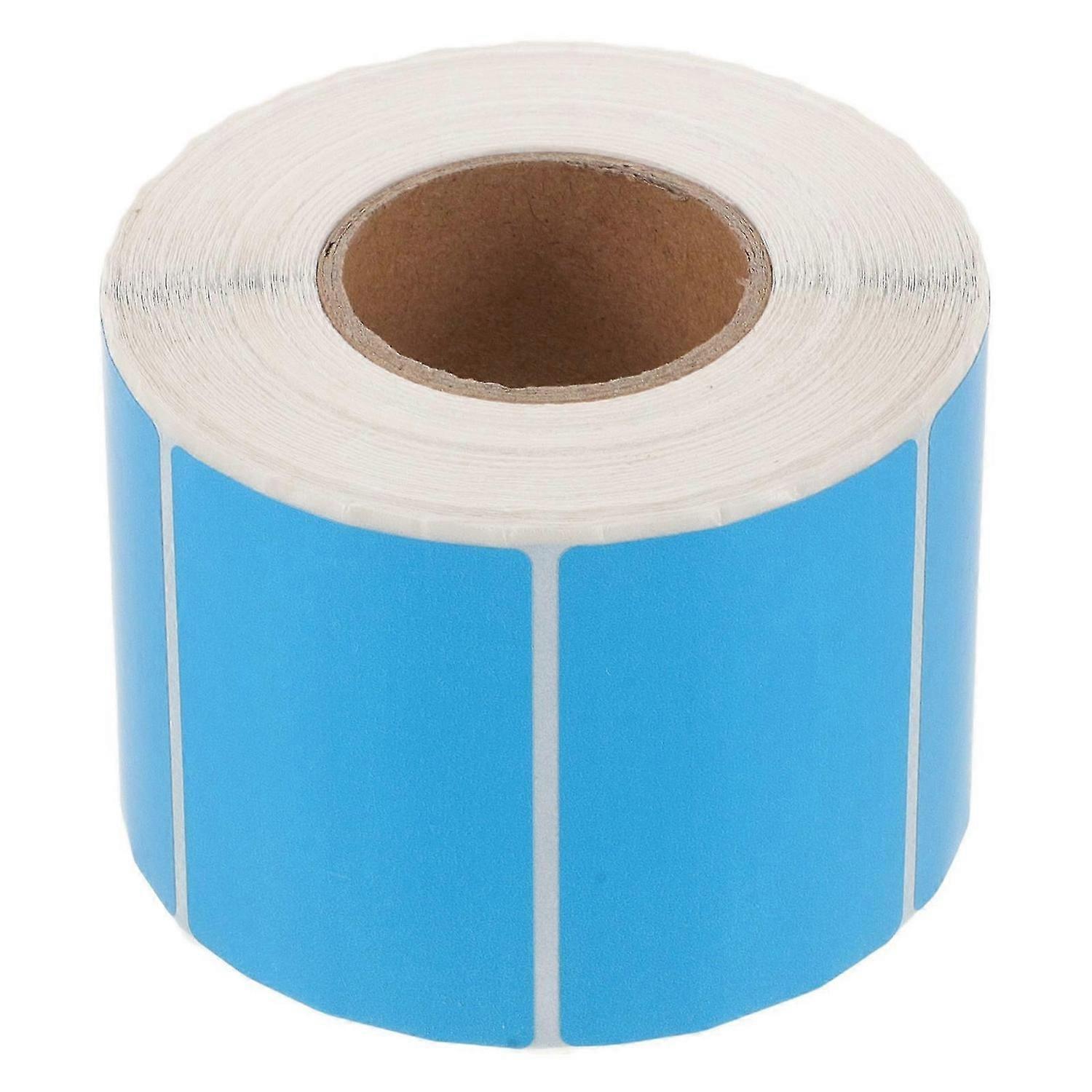Colorful Labels Thermal Transfer Printer Paper Self Adhesive Blank Stickers for Office Kitchen Milk Tea Set Random blue