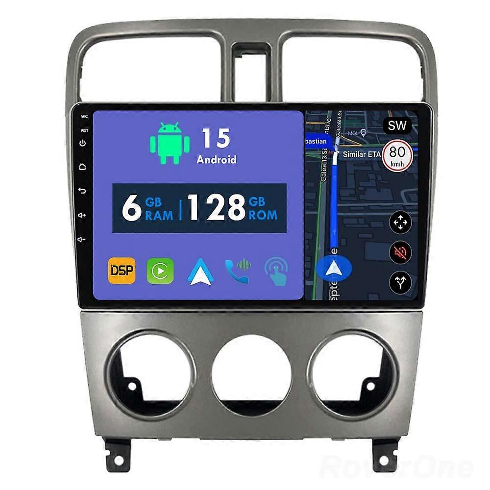 Car Radio 6G+128G CarPlay GPS Navigation Head Unit for Subaru Forester SG 2002 - 2008 Android Auto Bluetooth Stereo Touch Screen