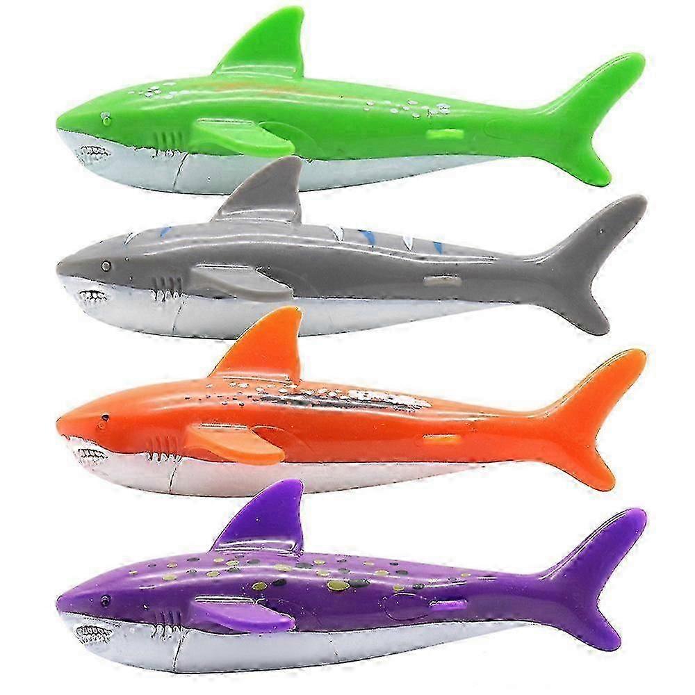 Plongée Piscine Jouet Sous-marin Natation Lancer Plongée Torpille Requin,4 Pack