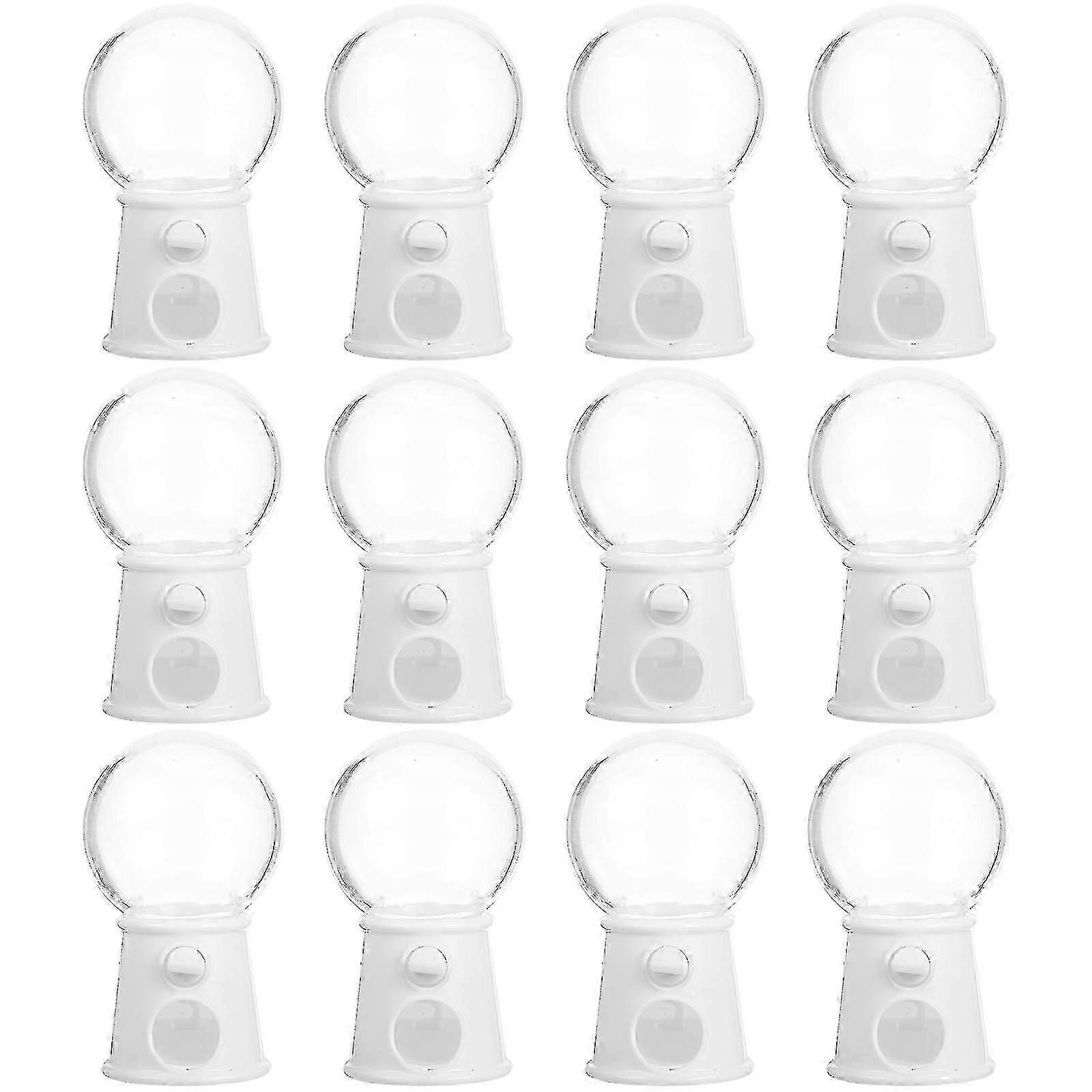 12pcsミニガムボールマシン素敵なキャンディーディスペンサークリエイティブウェディングキャンディーボックスケーキデコレーション